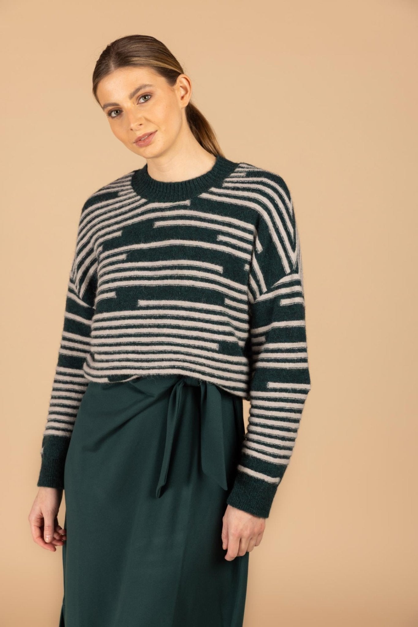 MIDI-JURK MET STRIKDETAIL (9538) - Four Roses