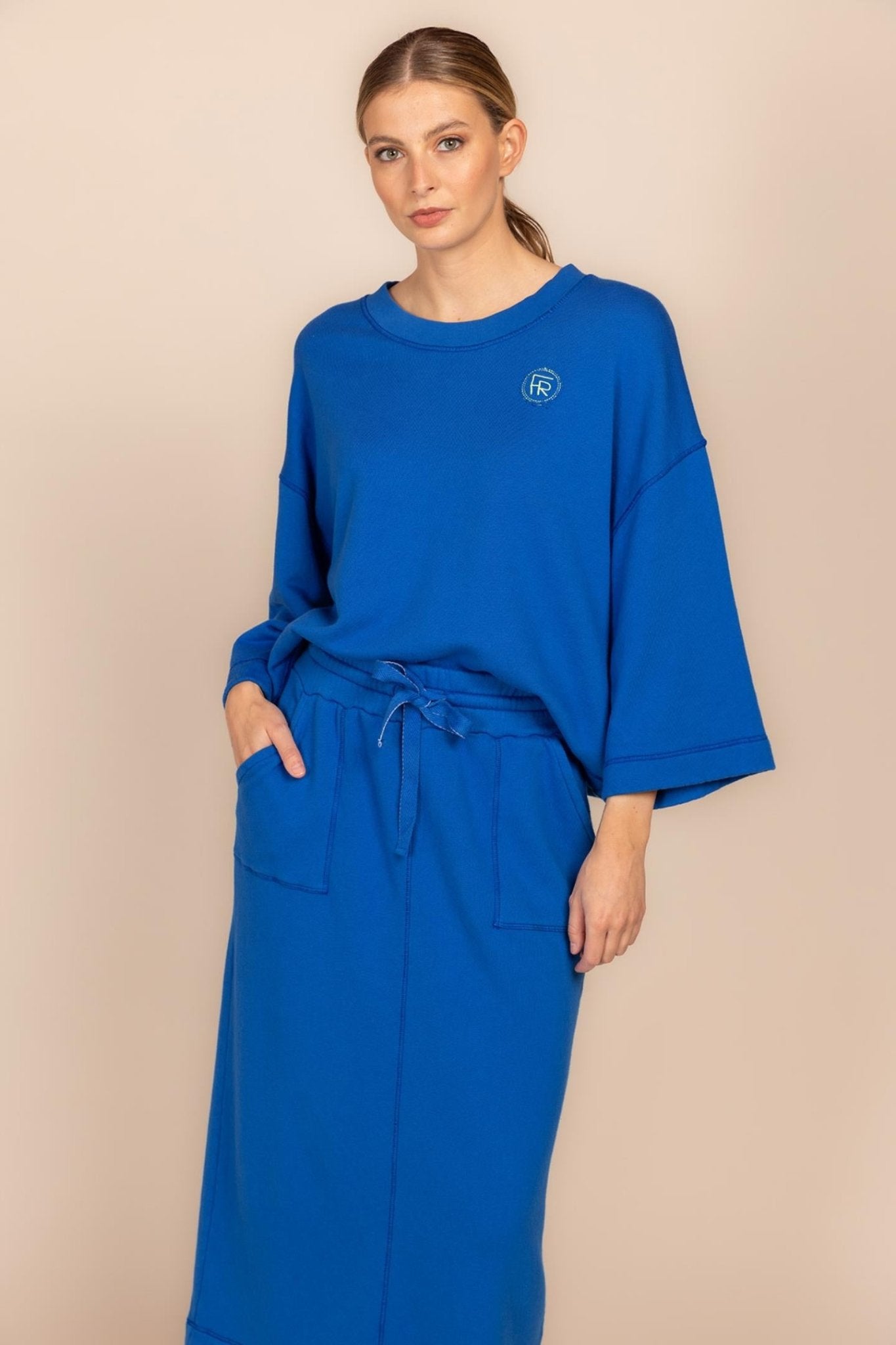 MIDI ROK IN MOLLETON (9046) - Four Roses