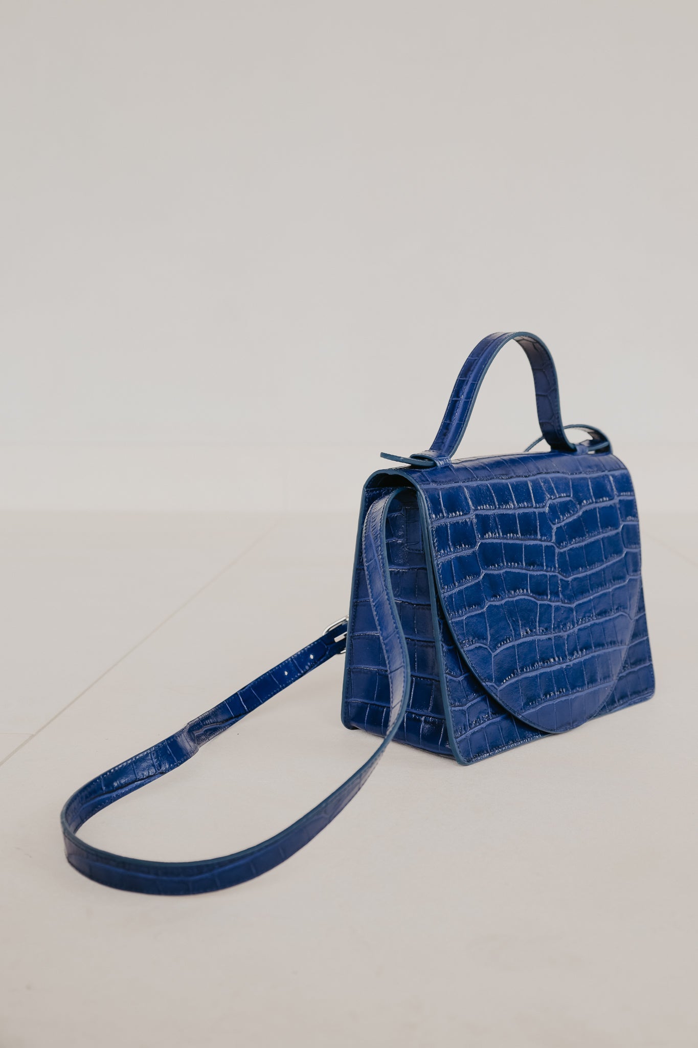 MIEKE DIERCKX - Mini Briefcase - Marine Croco - Four Roses