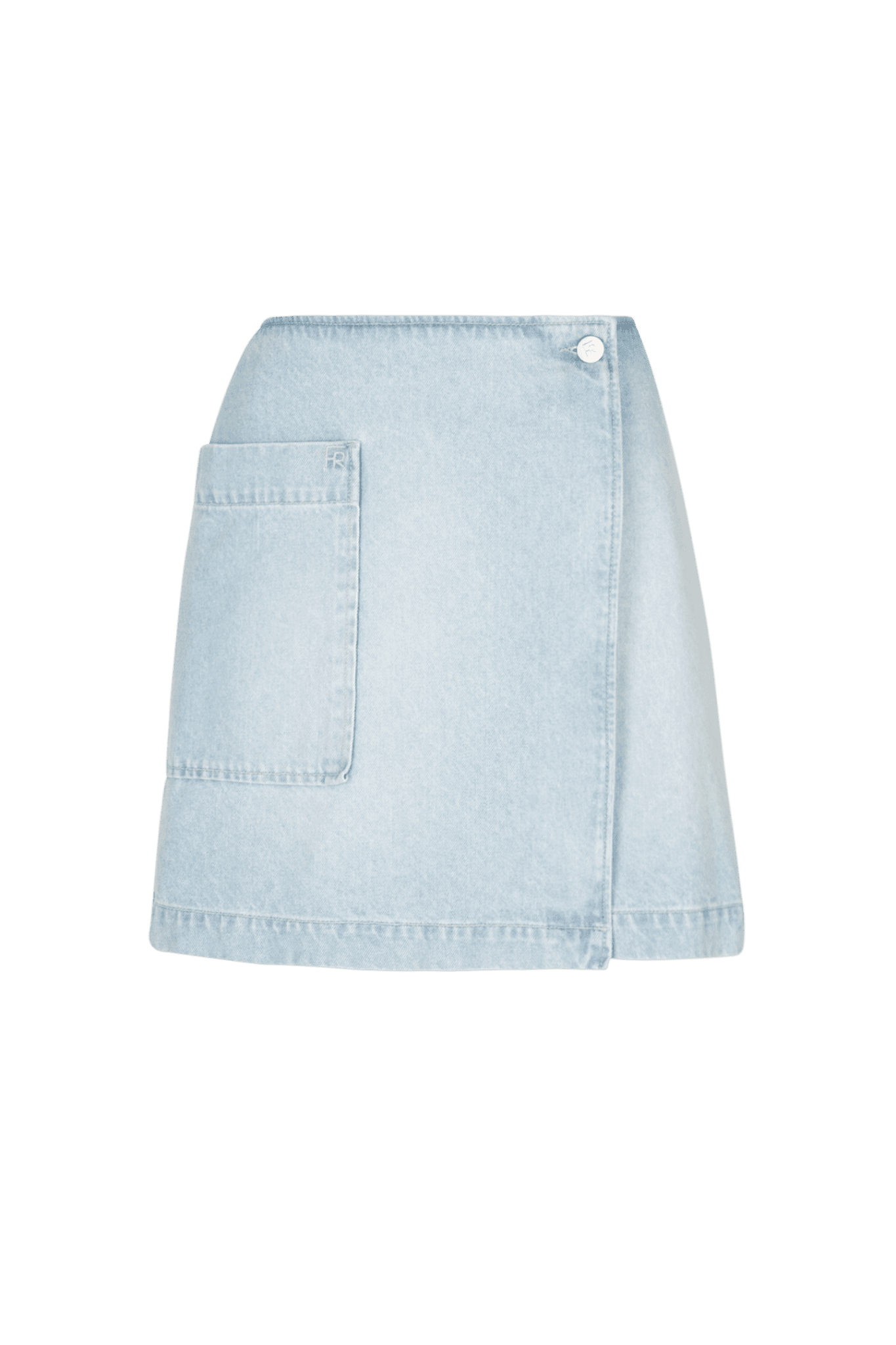 JUPE À VOLANTS EN DENIM CLAIR (9016) - Four Roses