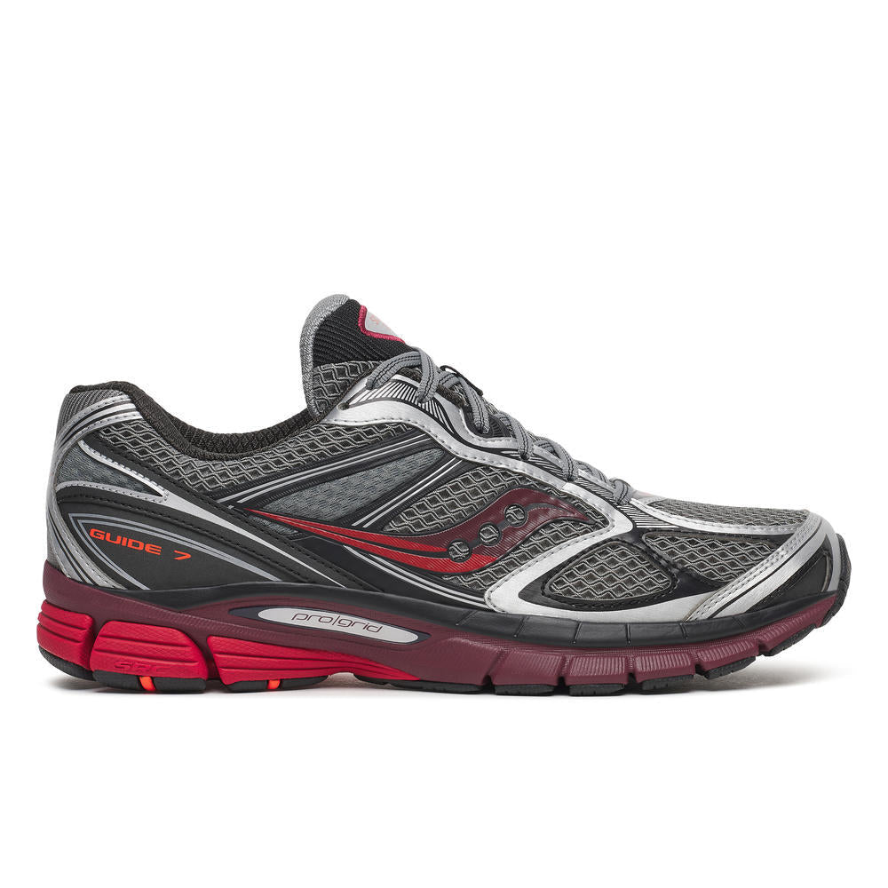 Saucony Progrid 7 : Silver/Maroon - Four Roses