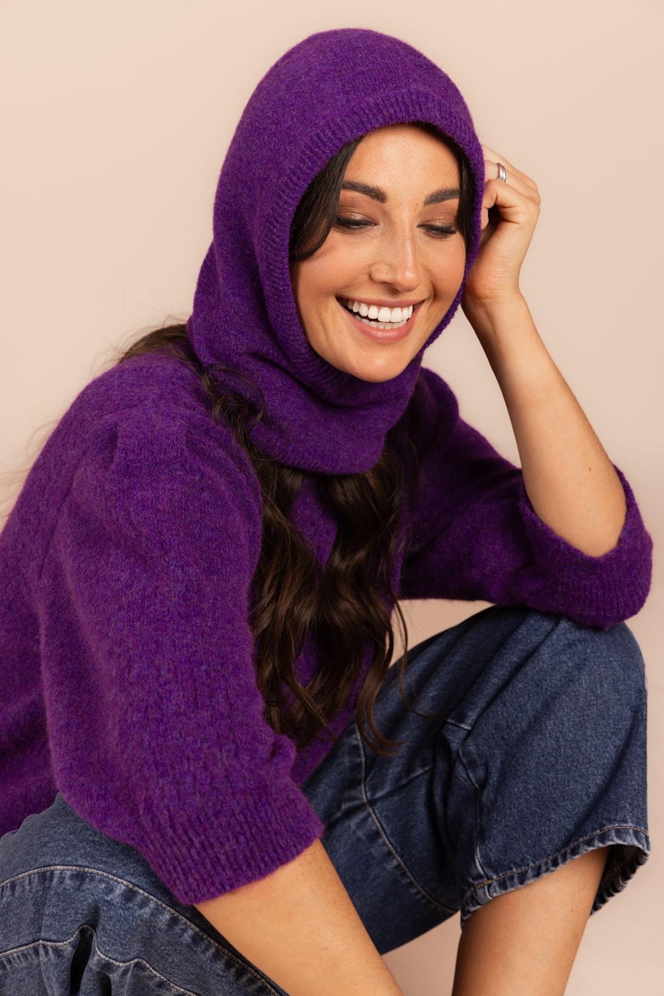 SWEATER MET KORTE MOUW EN FANTASIESTEEK (8563) - Four Roses