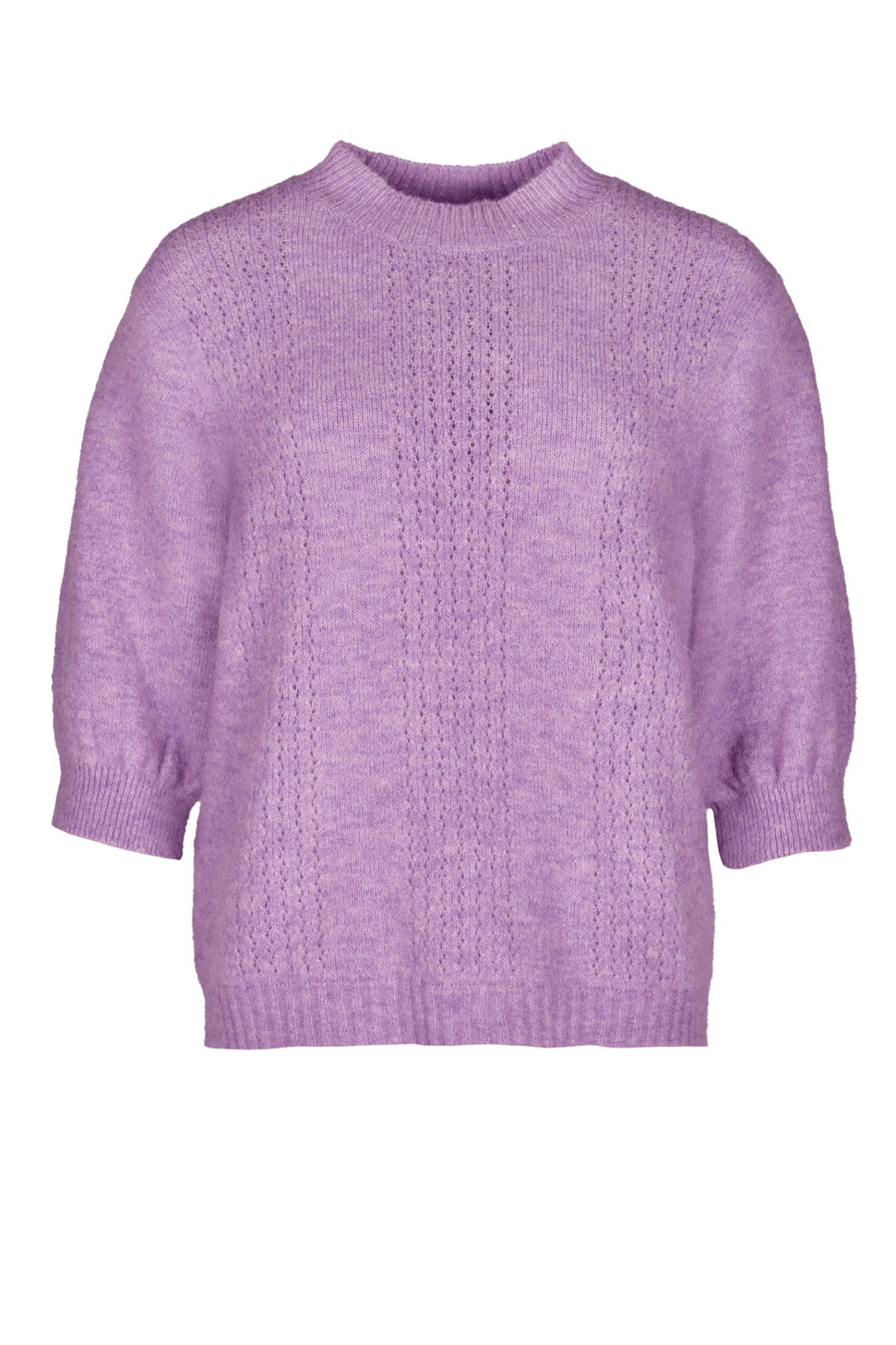 SWEATER MET KORTE MOUW EN FANTASIESTEEK (8563) - Four Roses