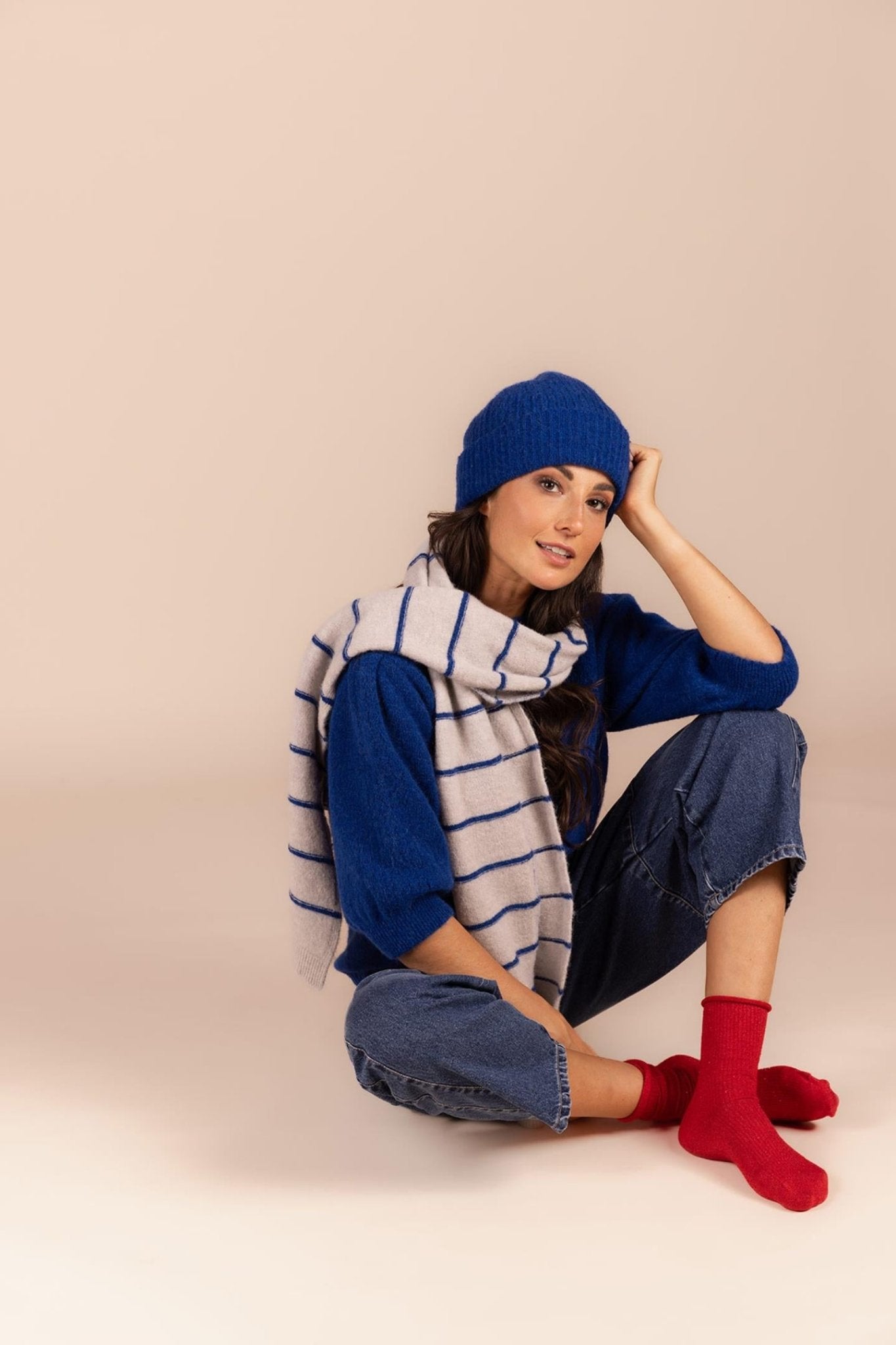 SWEATER MET KORTE MOUW EN FANTASIESTEEK (8563) - Four Roses