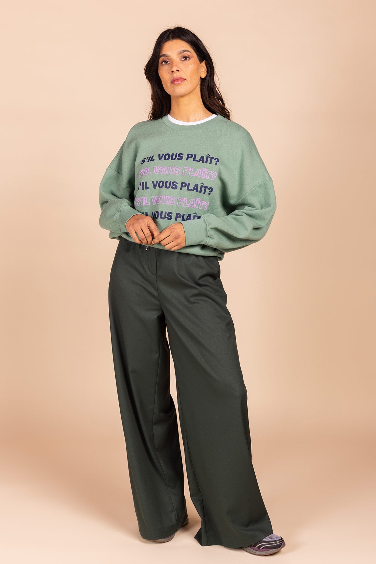 SWEATER "S'IL VOUS PLAIT" (8549) - Four Roses