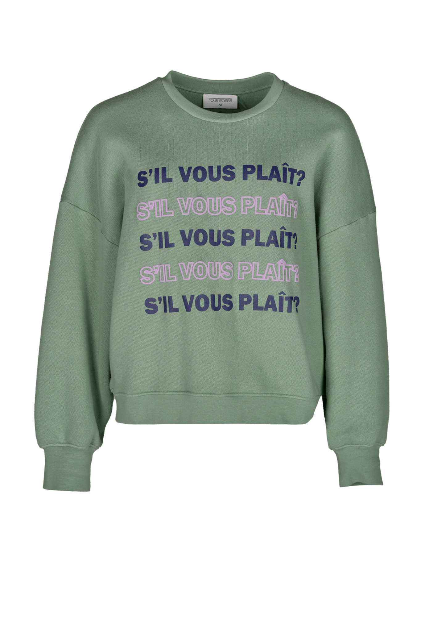 SWEATER "S'IL VOUS PLA?T" (8549) - Four Roses