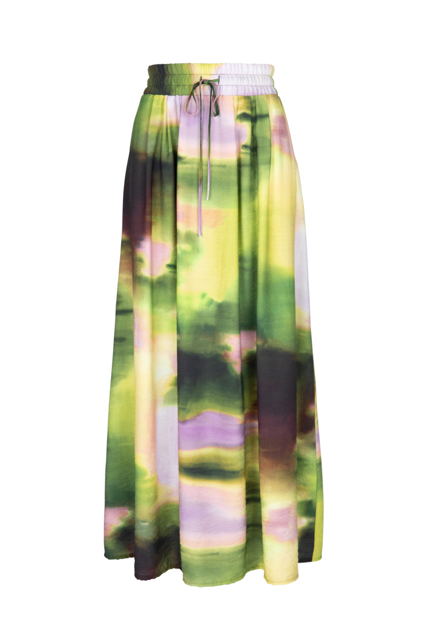 WIDE SKIRT WITH ABSTRACT PRINT (9084) - Four Roses