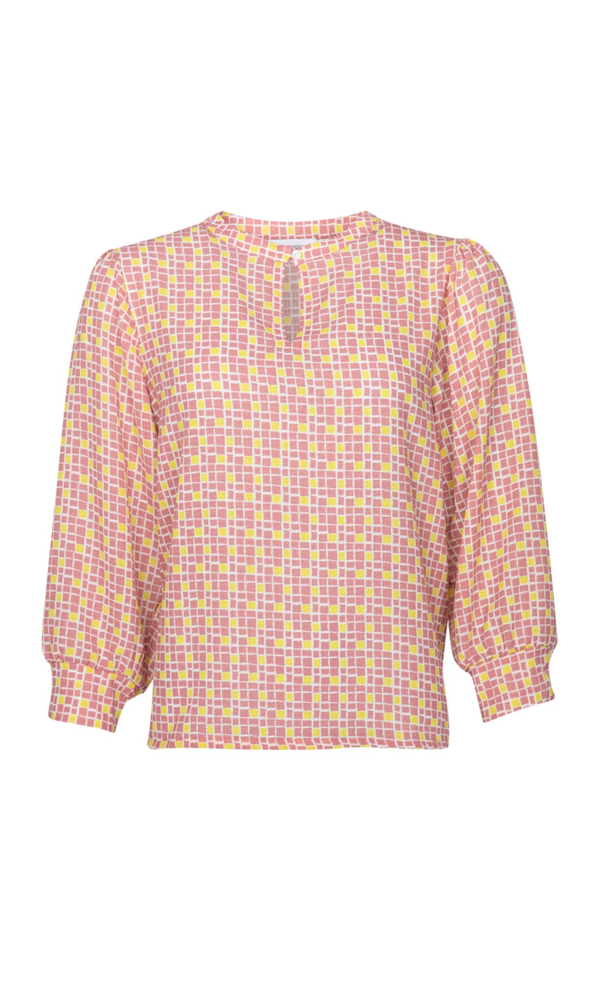 BLOUSE IN VOILE STOF (7058) - Four Roses