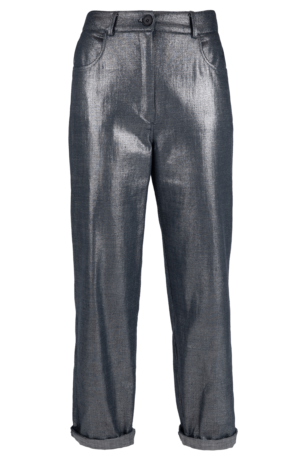 5 POCKET BROEK MET ZILVERCOATING (7595) - Four Roses