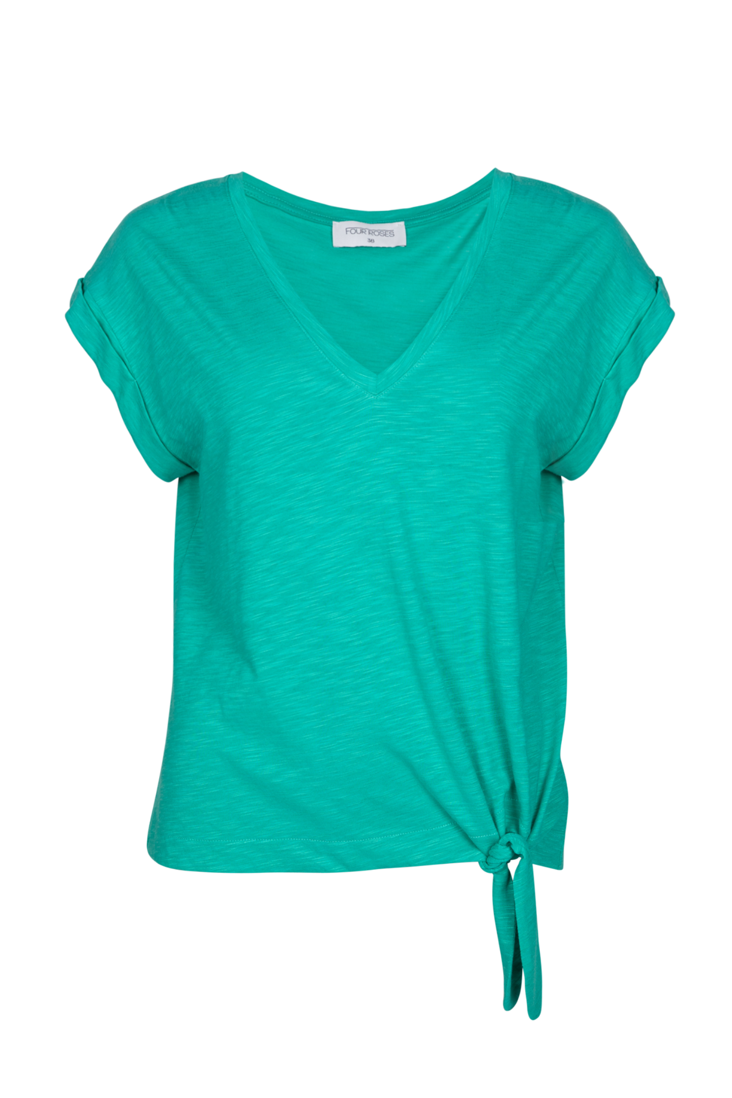 T-SHIRT MET KNOOP (8033)