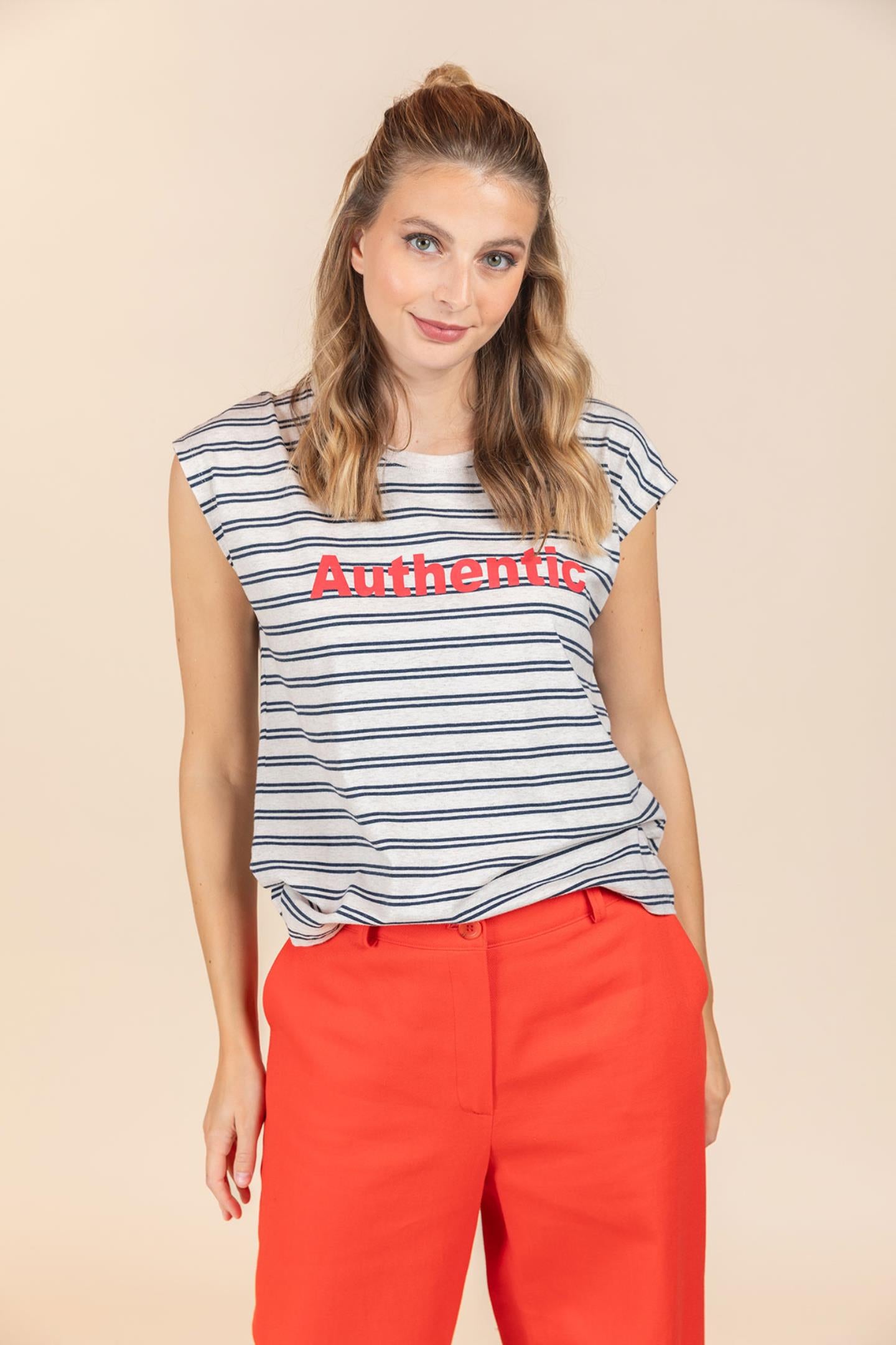 GESTREEPTE T-SHIRT AUTHENTIC (8044)