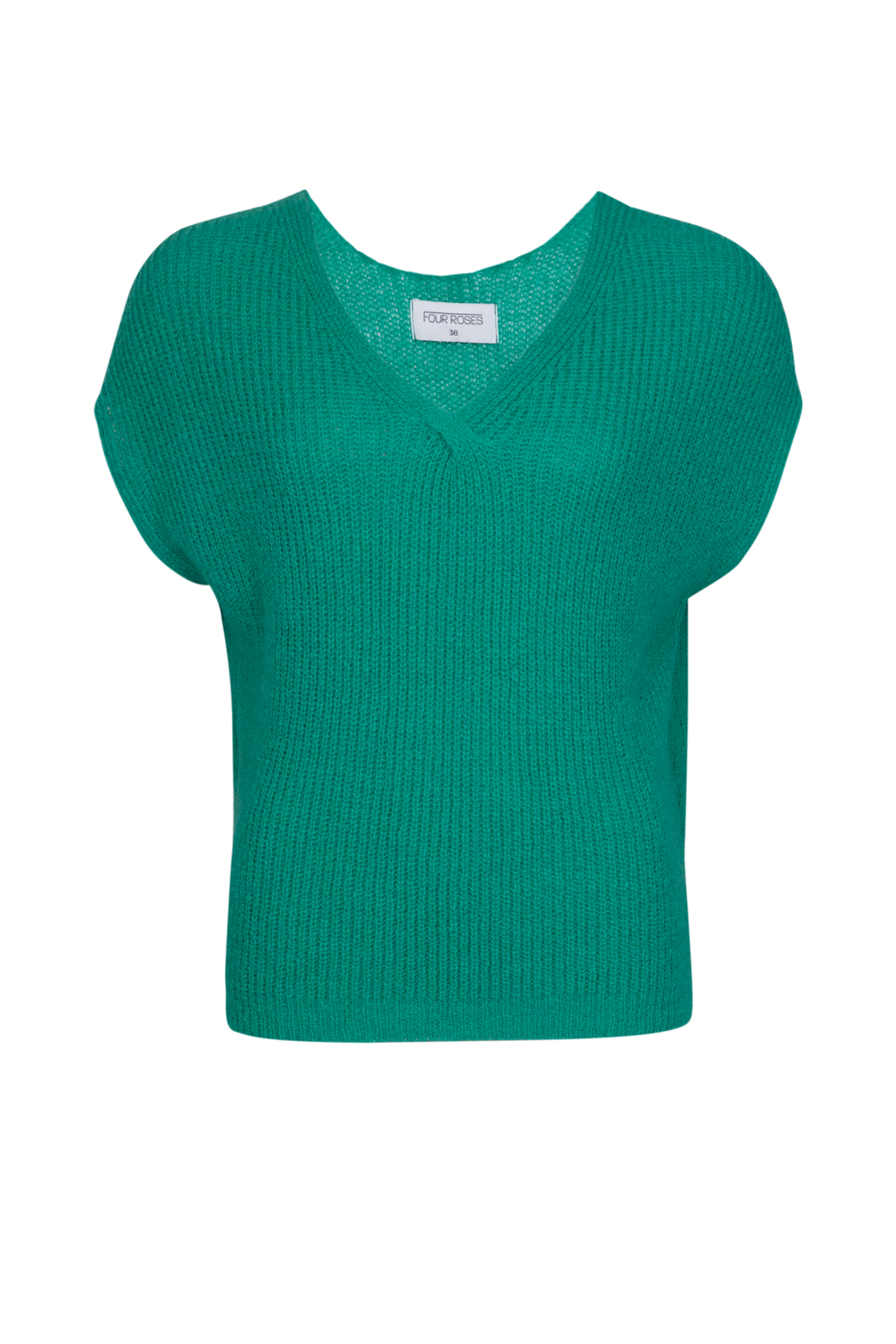 GEBREIDE SWEATER KORTE MOUW (8057)