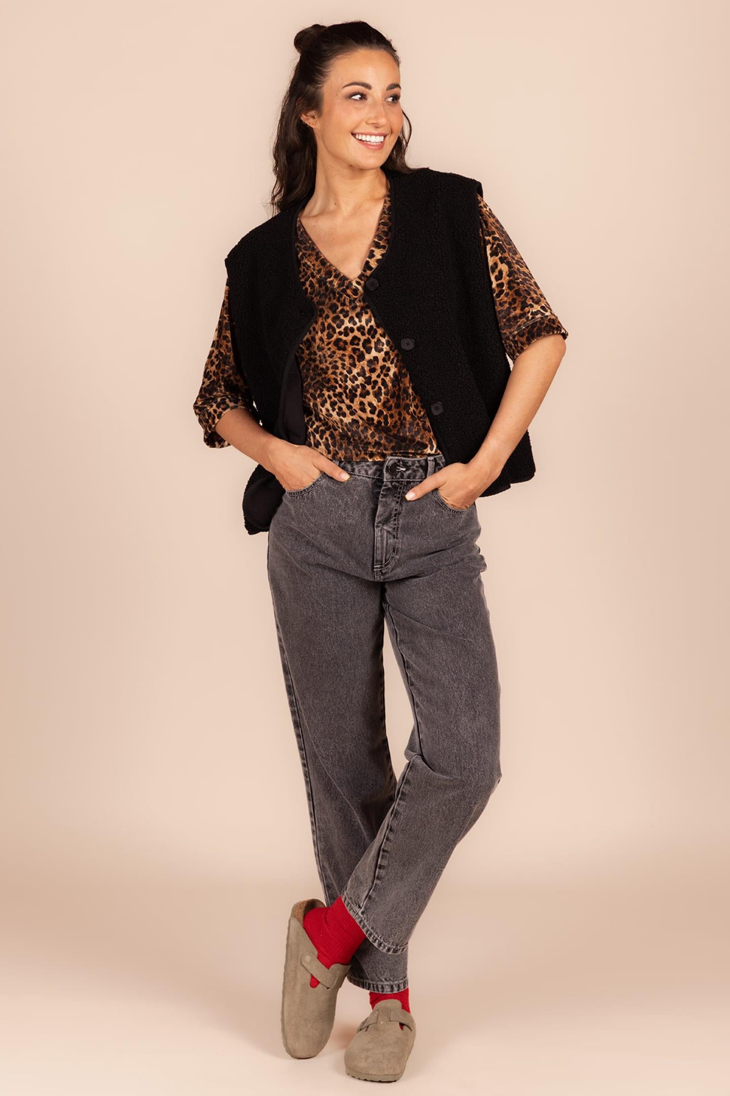 JEANSBROEK MET MID GREY WASHING (8506)