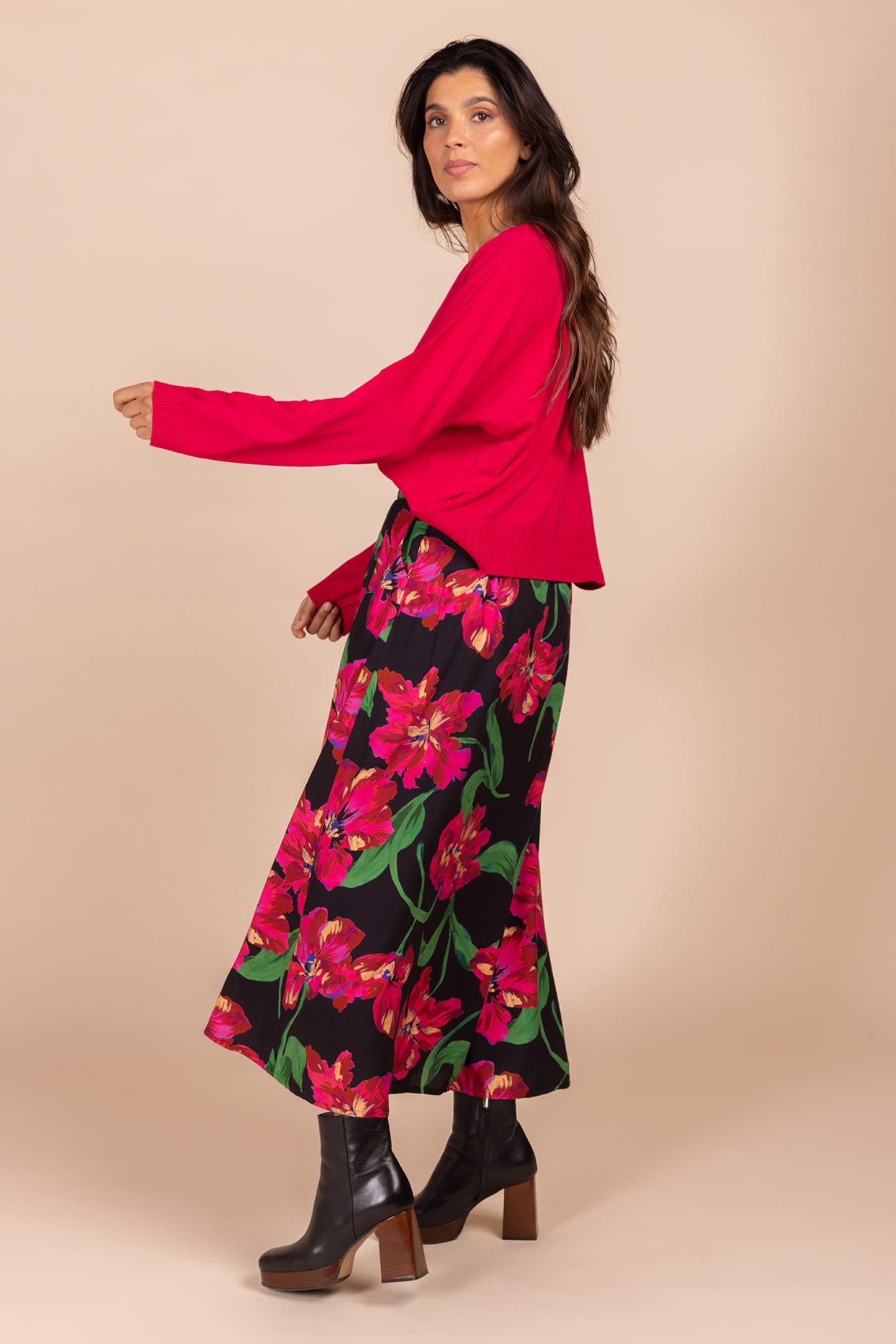 GEBREIDE SWEATER MET RELIEF (8520)