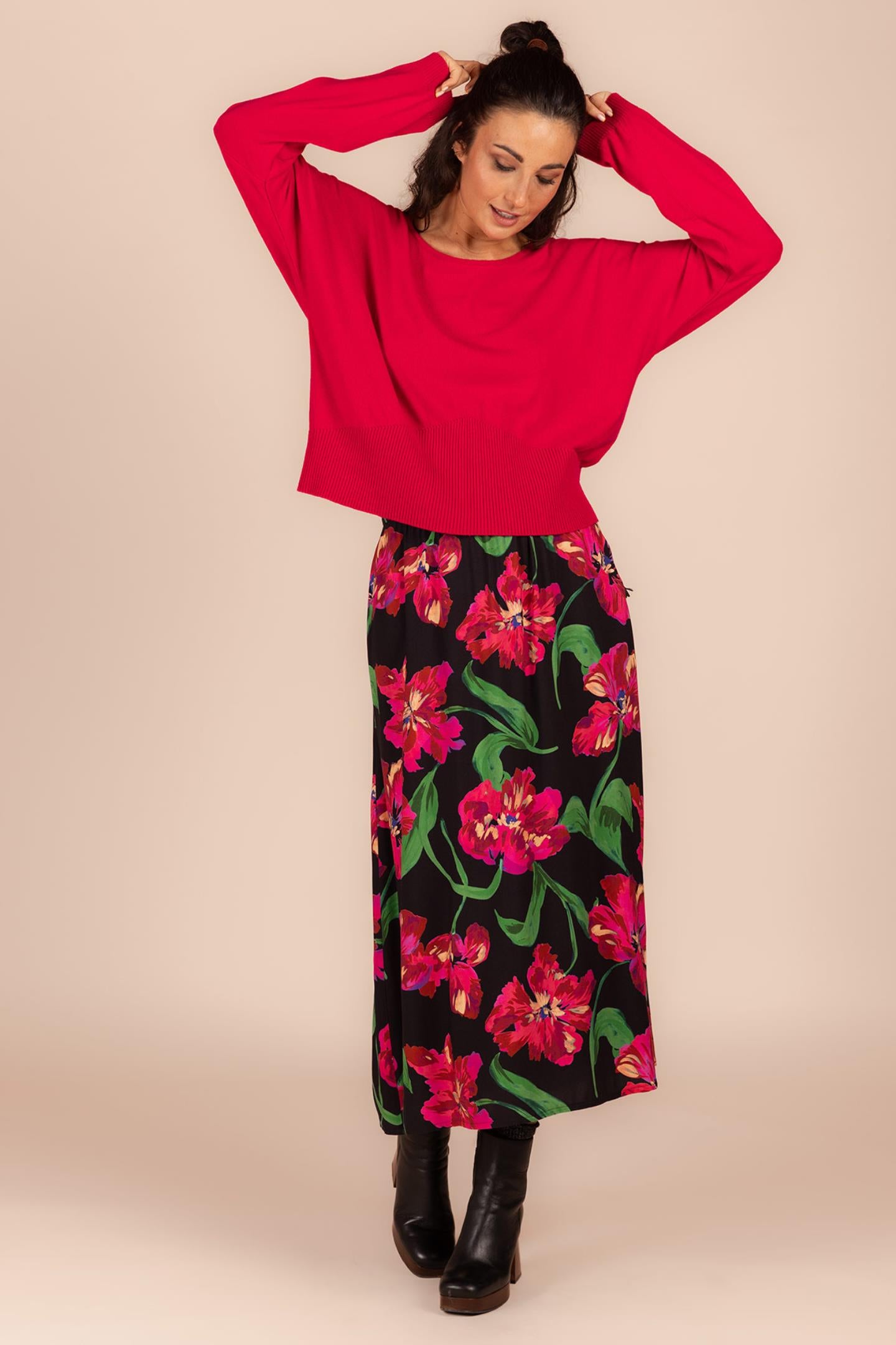 GEBREIDE SWEATER MET RELIEF (8520)