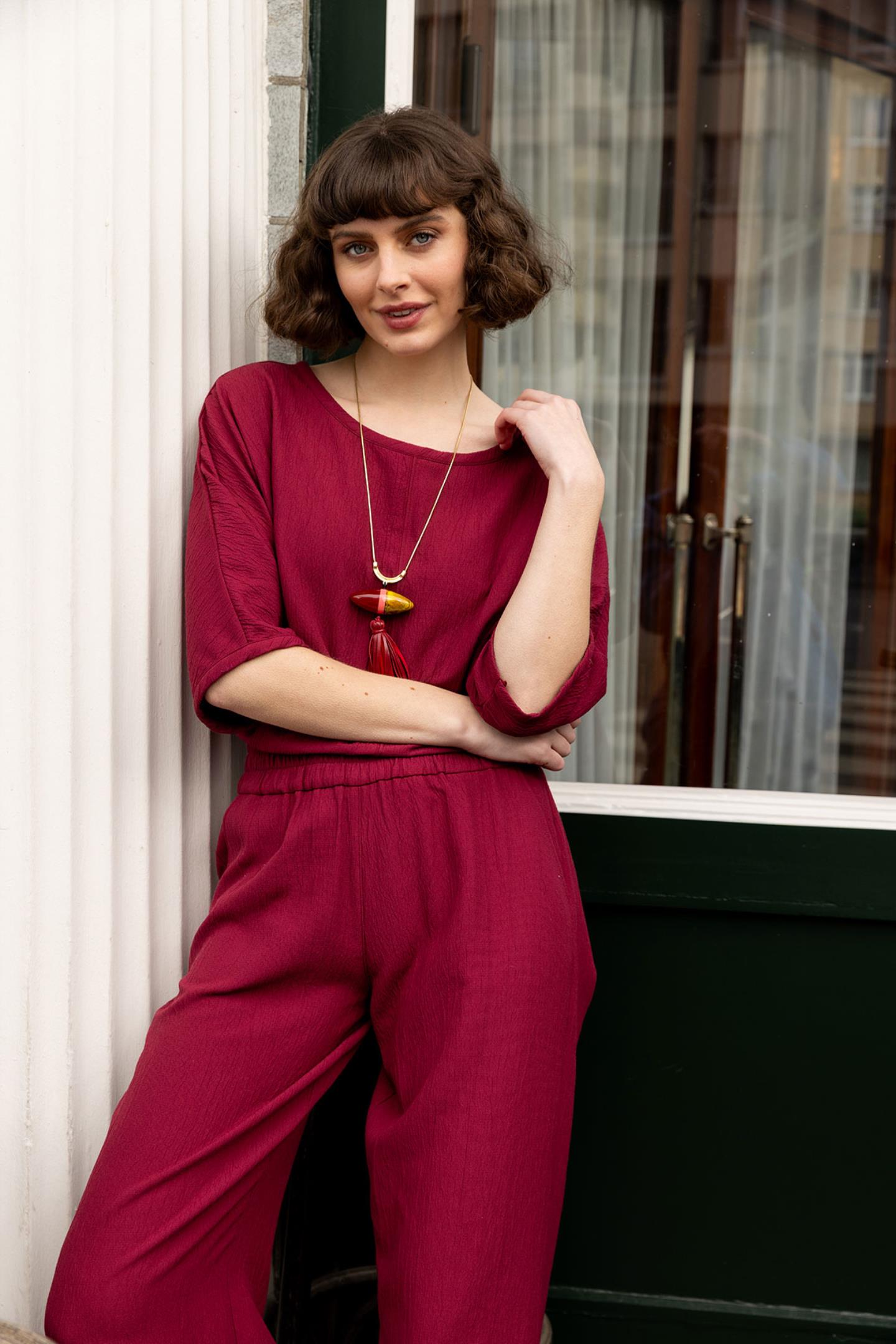 BLOUSE MET KIMONOMOUW (8600)