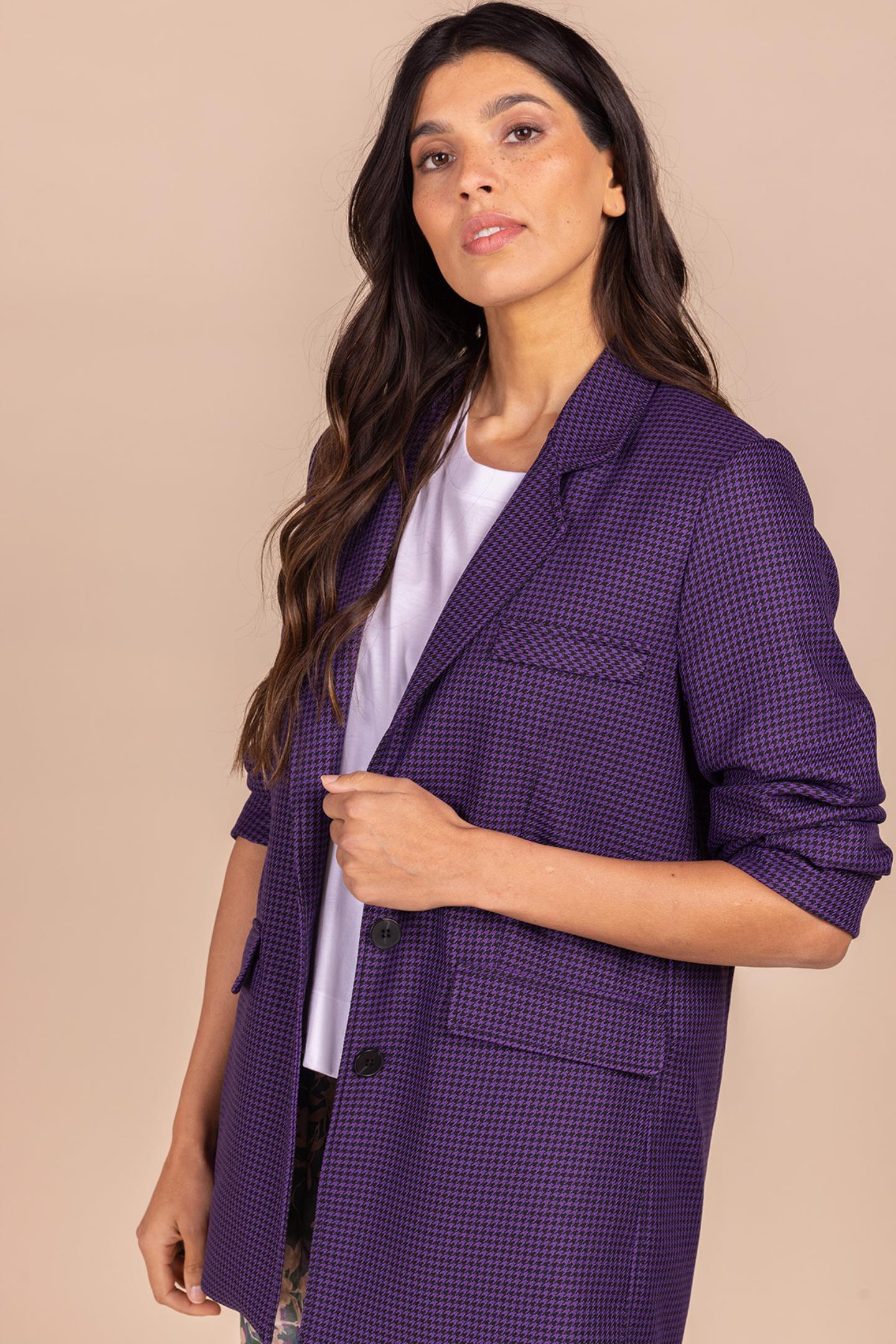 BLAZER MET PIED DE POULE DESSIN (8605)