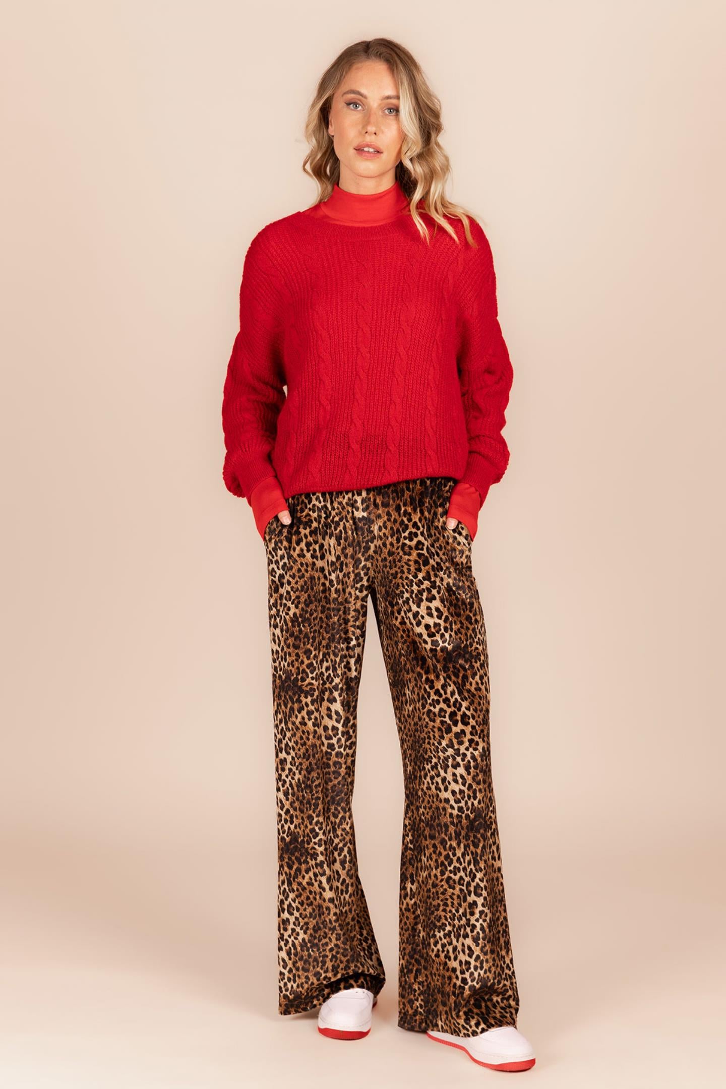 LEOPARD BROEK MET REKKER (8637)