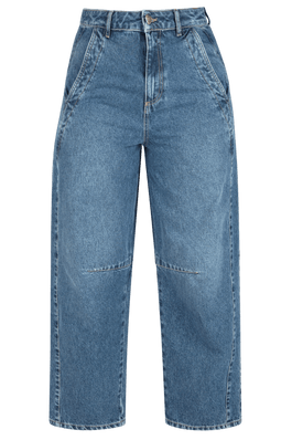 BLAUWE JEANS MET BARRELFIT (9664) - Four Roses
