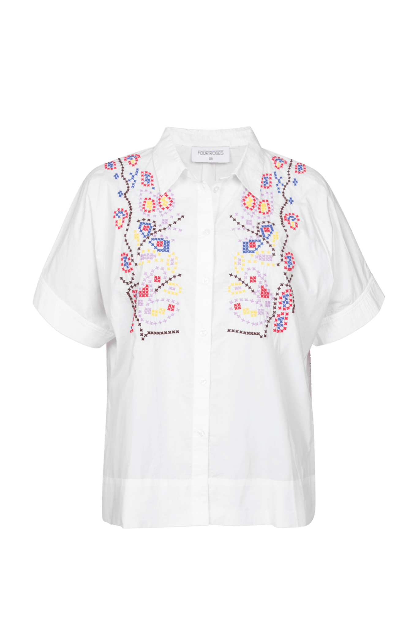 BLOUSE MET BRODERIE (9043) - Four Roses