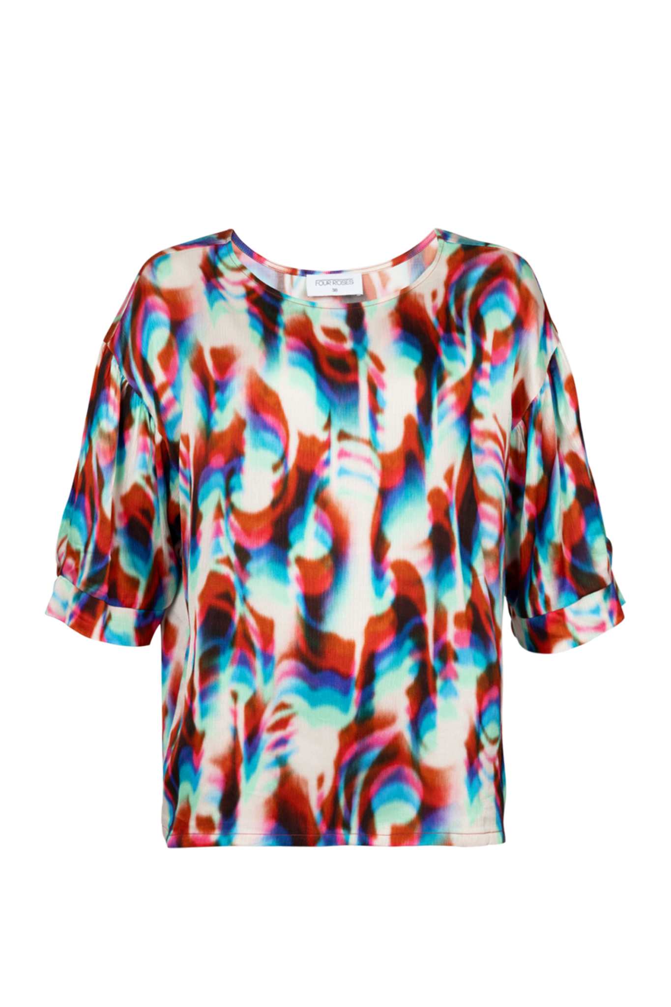 BLOUSE MET EXCLUSIEVE PRINT (9112) - Four Roses