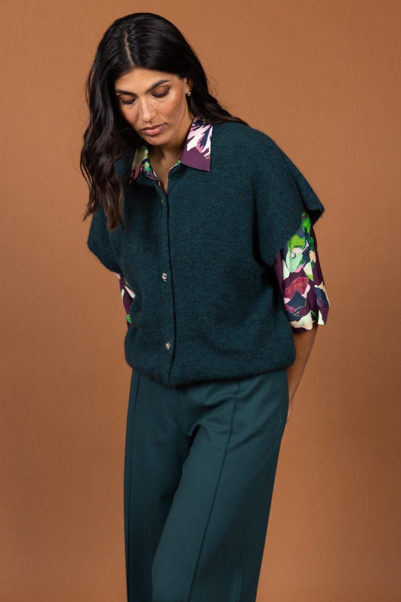 BLOUSE MET MULTICOLOR BLOEMENPRINT (9574) - Four Roses