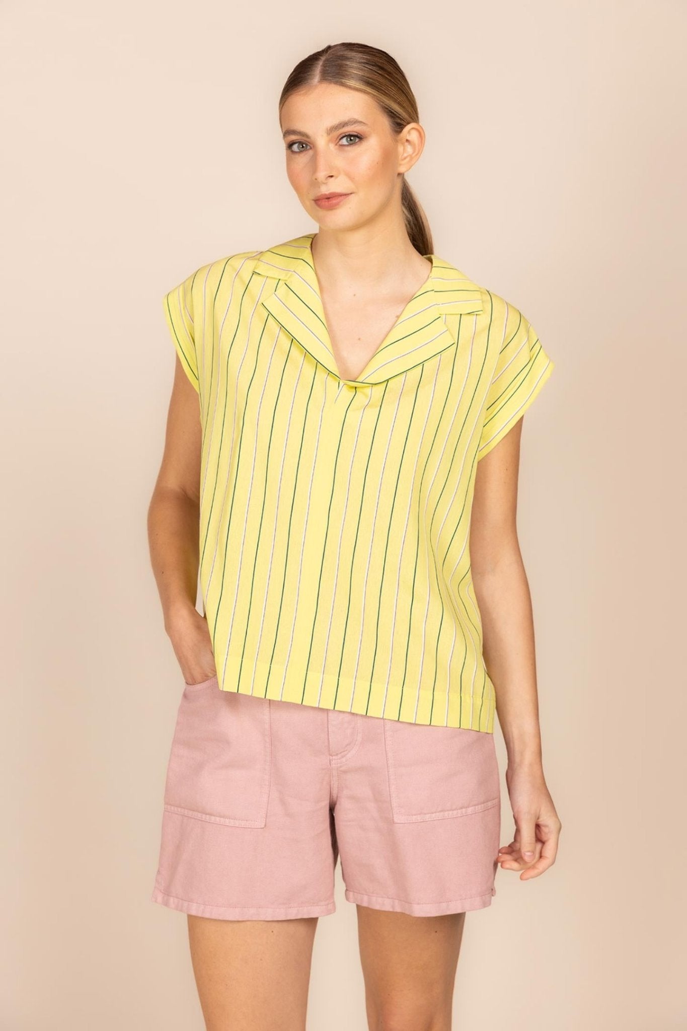 BLOUSE MET STREEPDESSIN (9123) - Four Roses