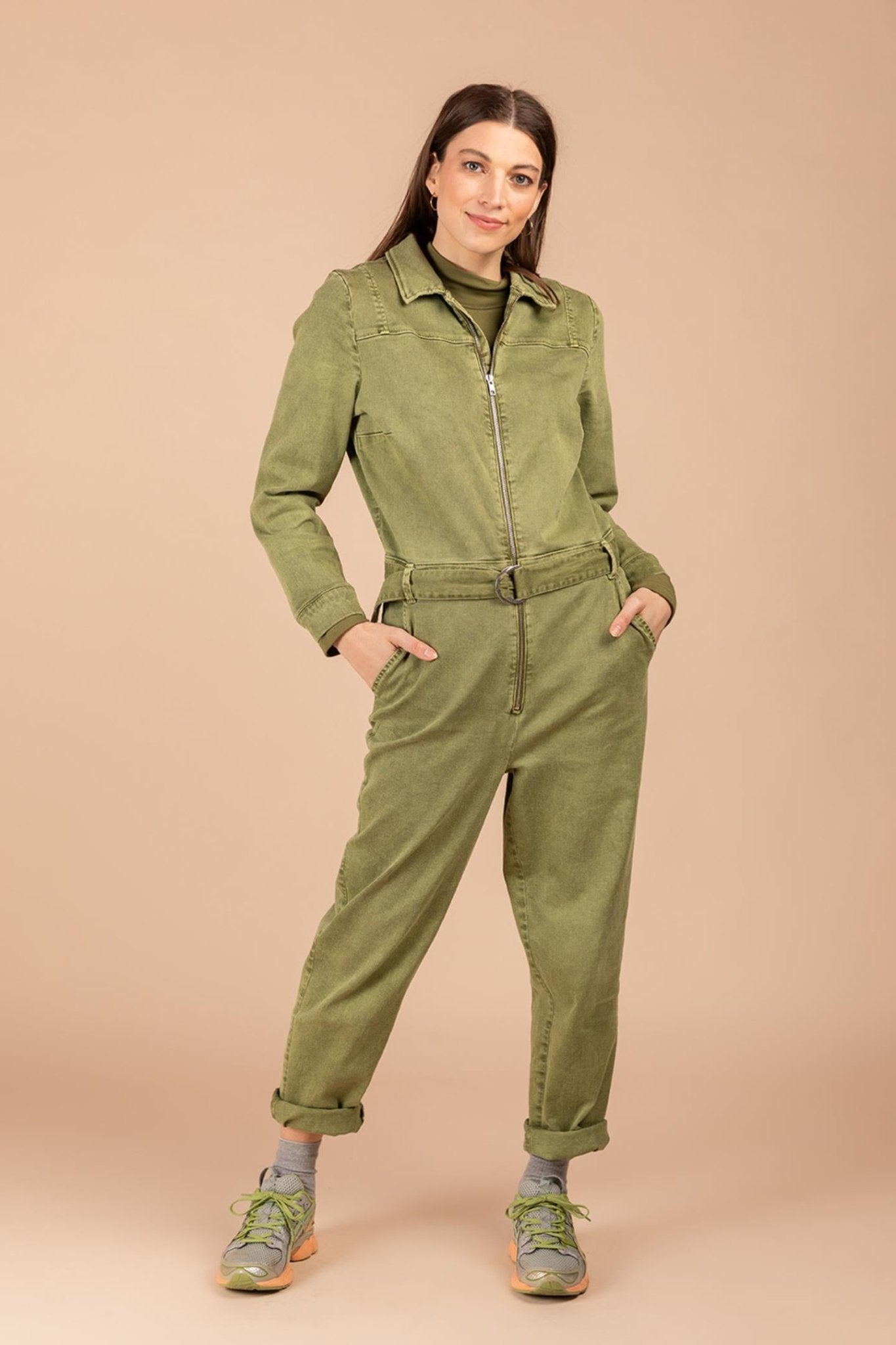 BOILERSUIT IN STRETCH DENIM (7517) - Four Roses