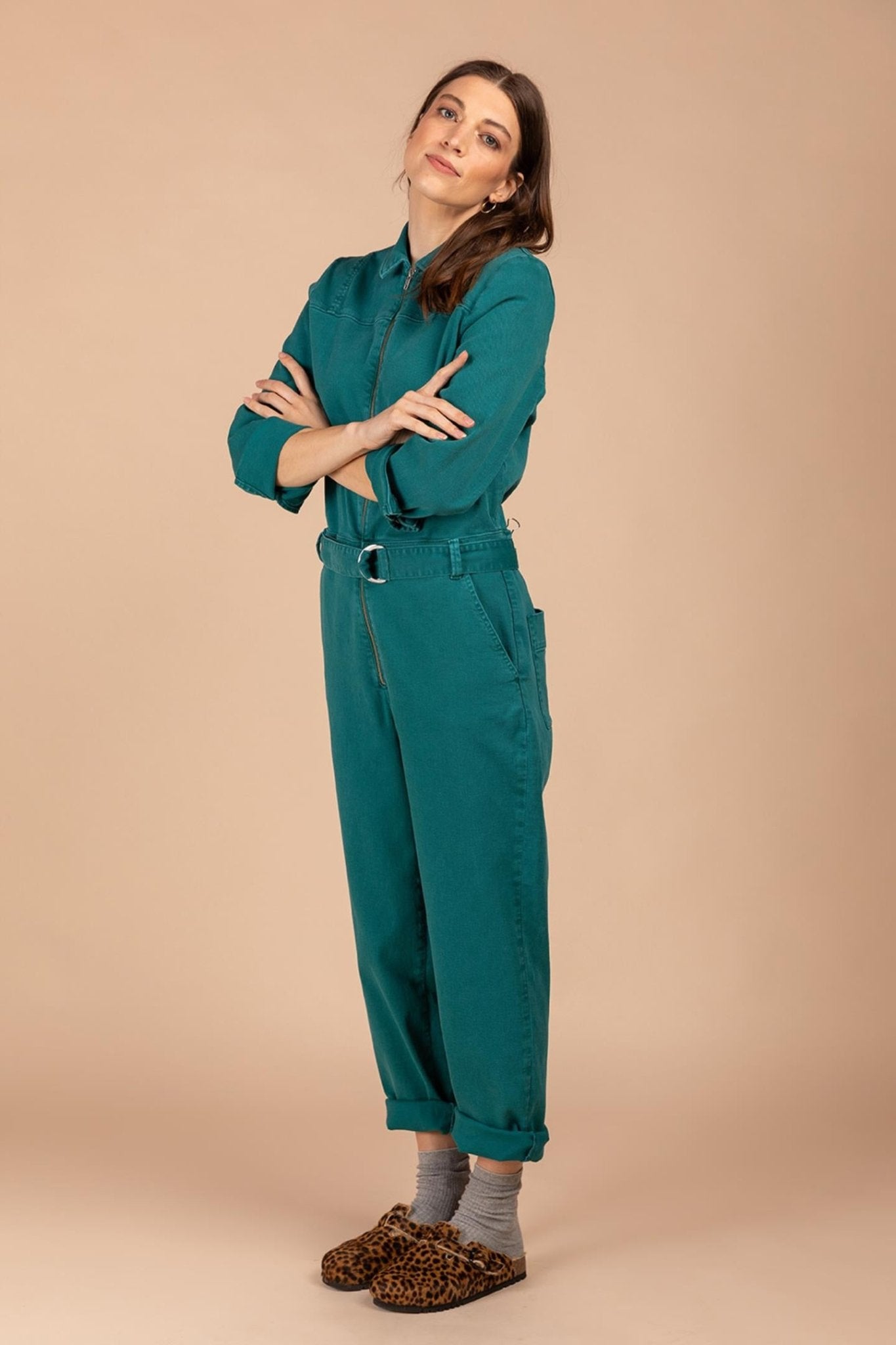 BOILERSUIT IN STRETCH DENIM (7517) - Four Roses