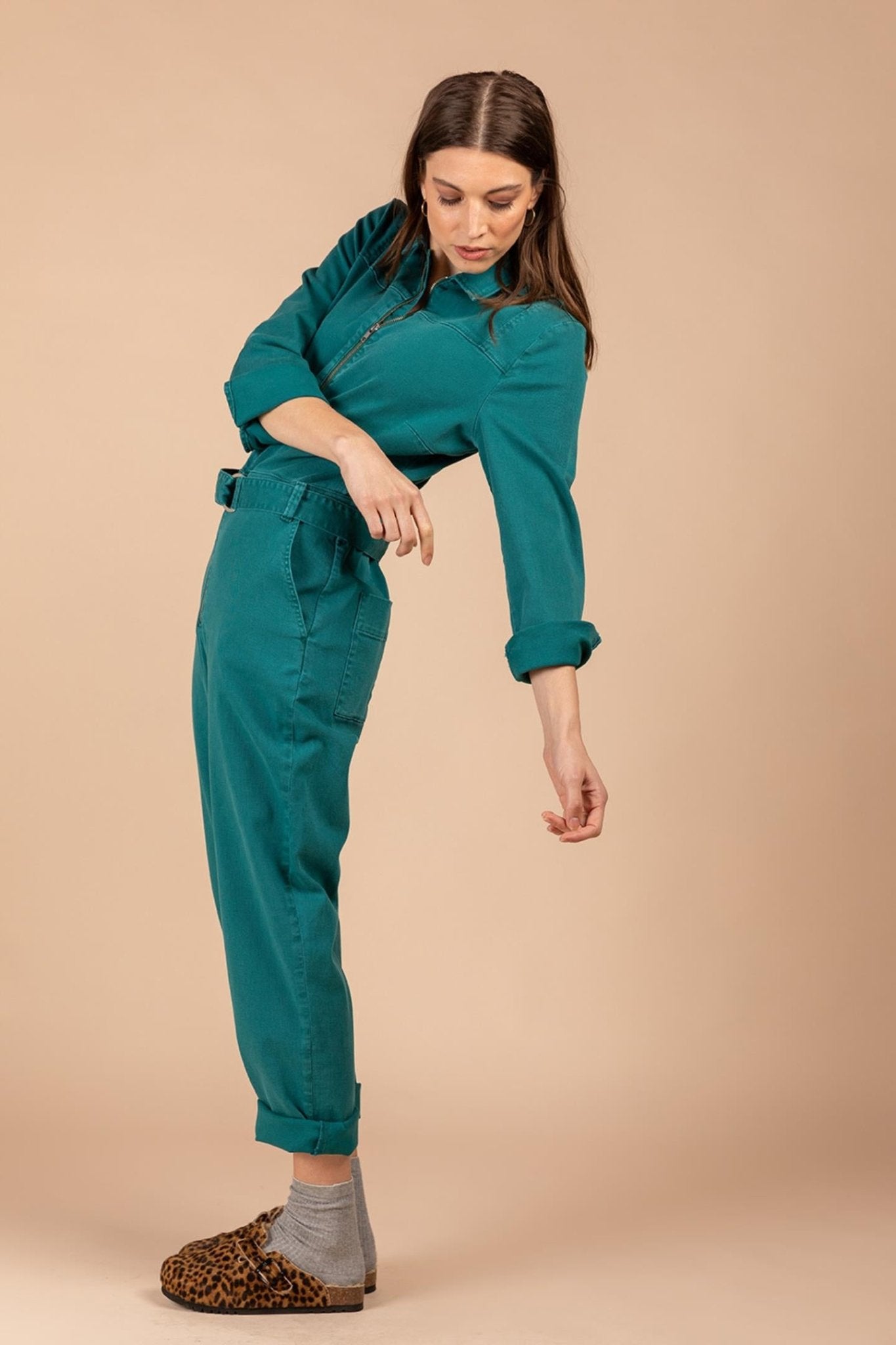 BOILERSUIT IN STRETCH DENIM (7517) - Four Roses