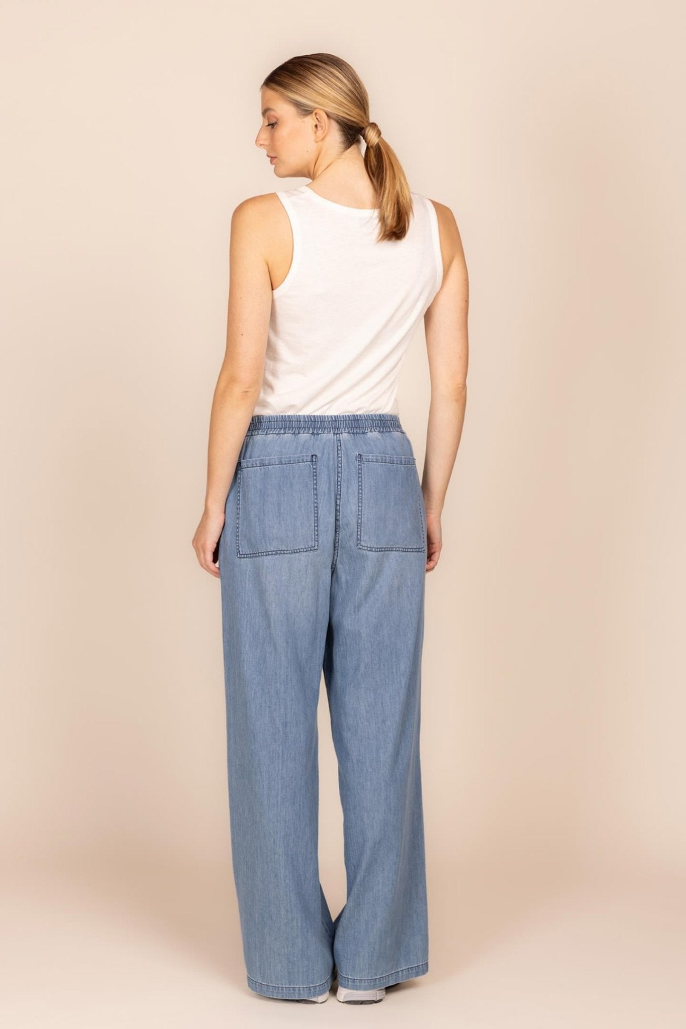 BROEK IN TENCEL JEANS (9018) - Four Roses