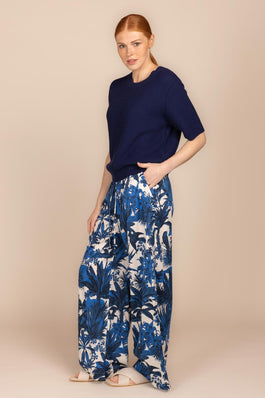 BROEK MET BOTANISCHE PRINT (9075) - Four Roses
