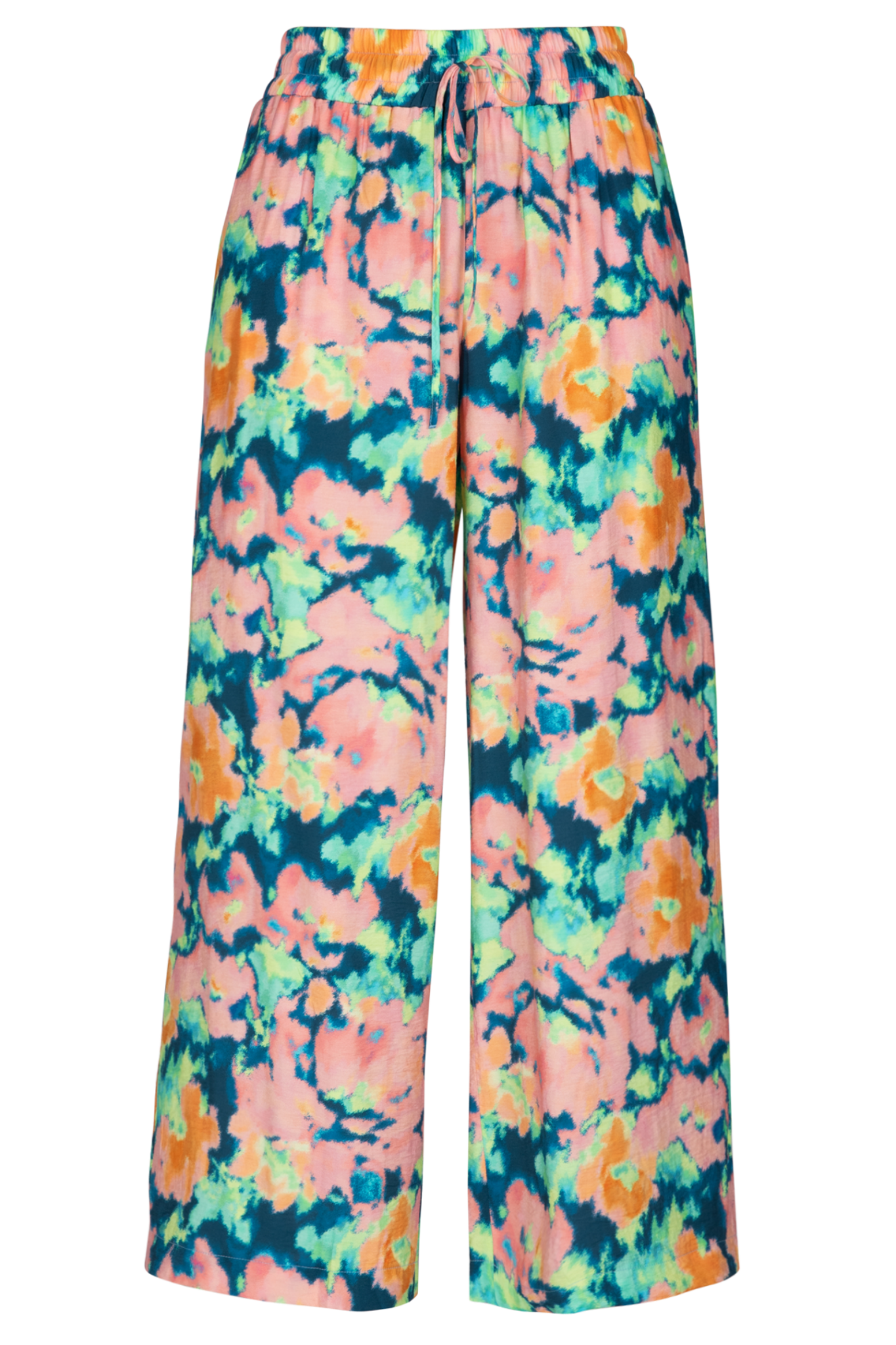 BROEK MET KLEURRIJK AQUAREL MOTIEF (9074) - Four Roses