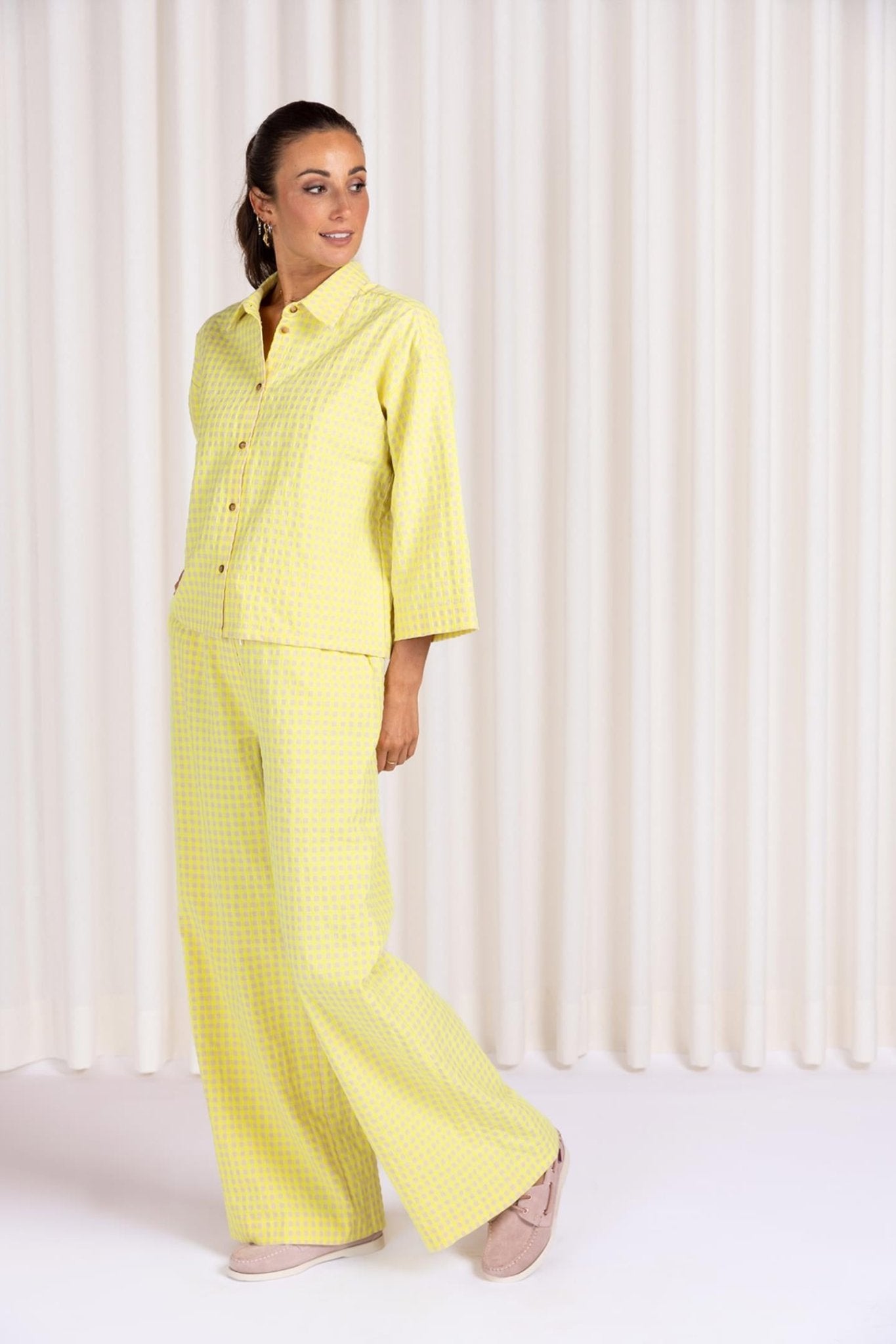 BROEK MET RUITJESDESSIN (9079) - Four Roses