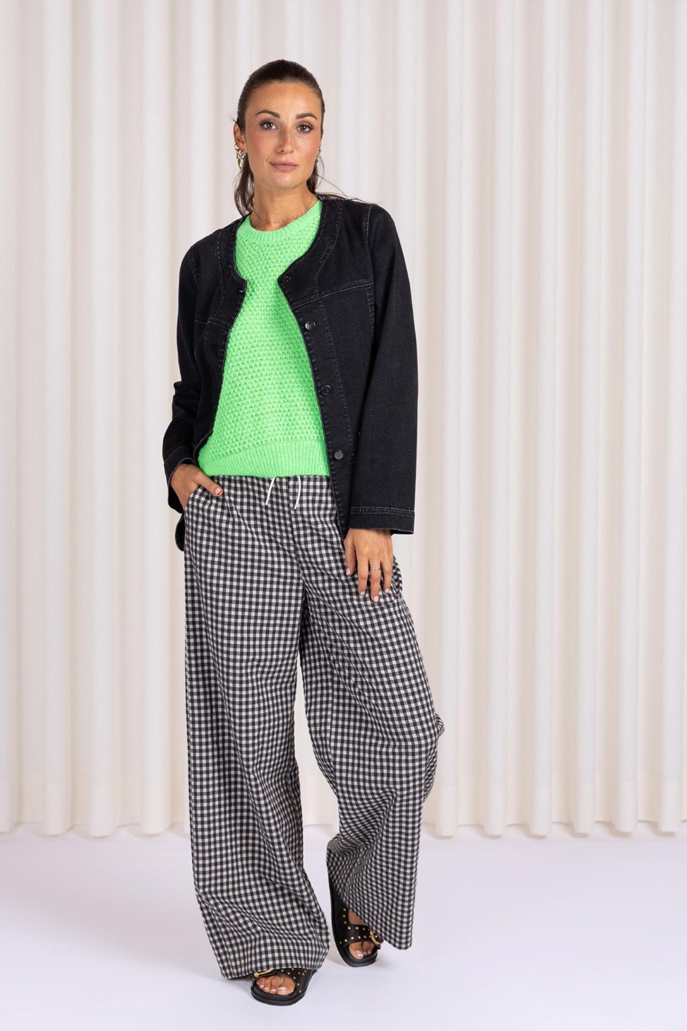 CHECKED TROUSERS (9079) - Four Roses