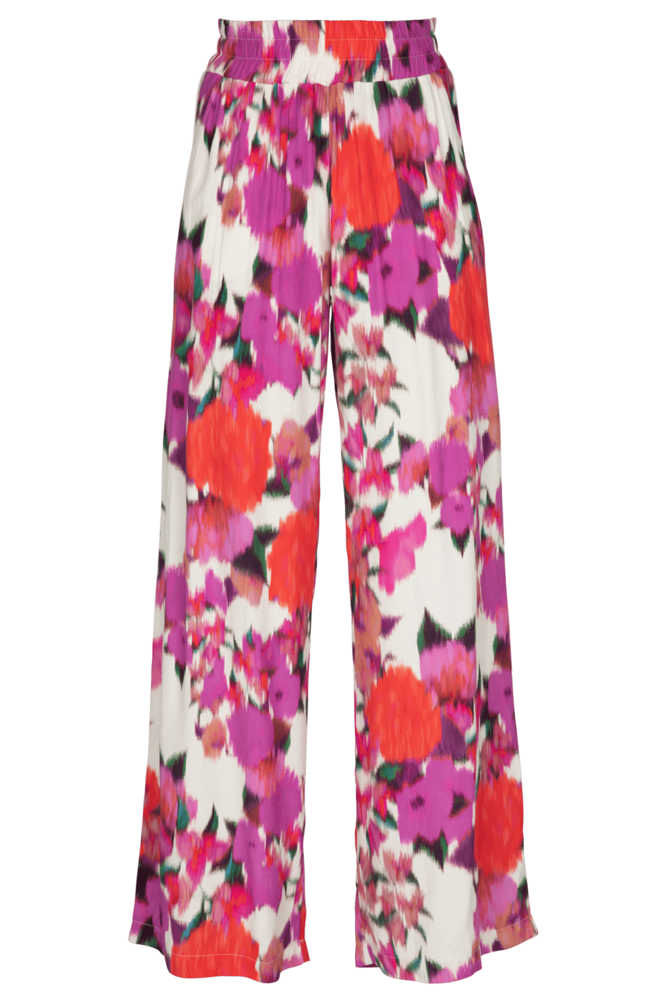 BROEK MET WARME BLOEMENPRINT (8126) - Four Roses