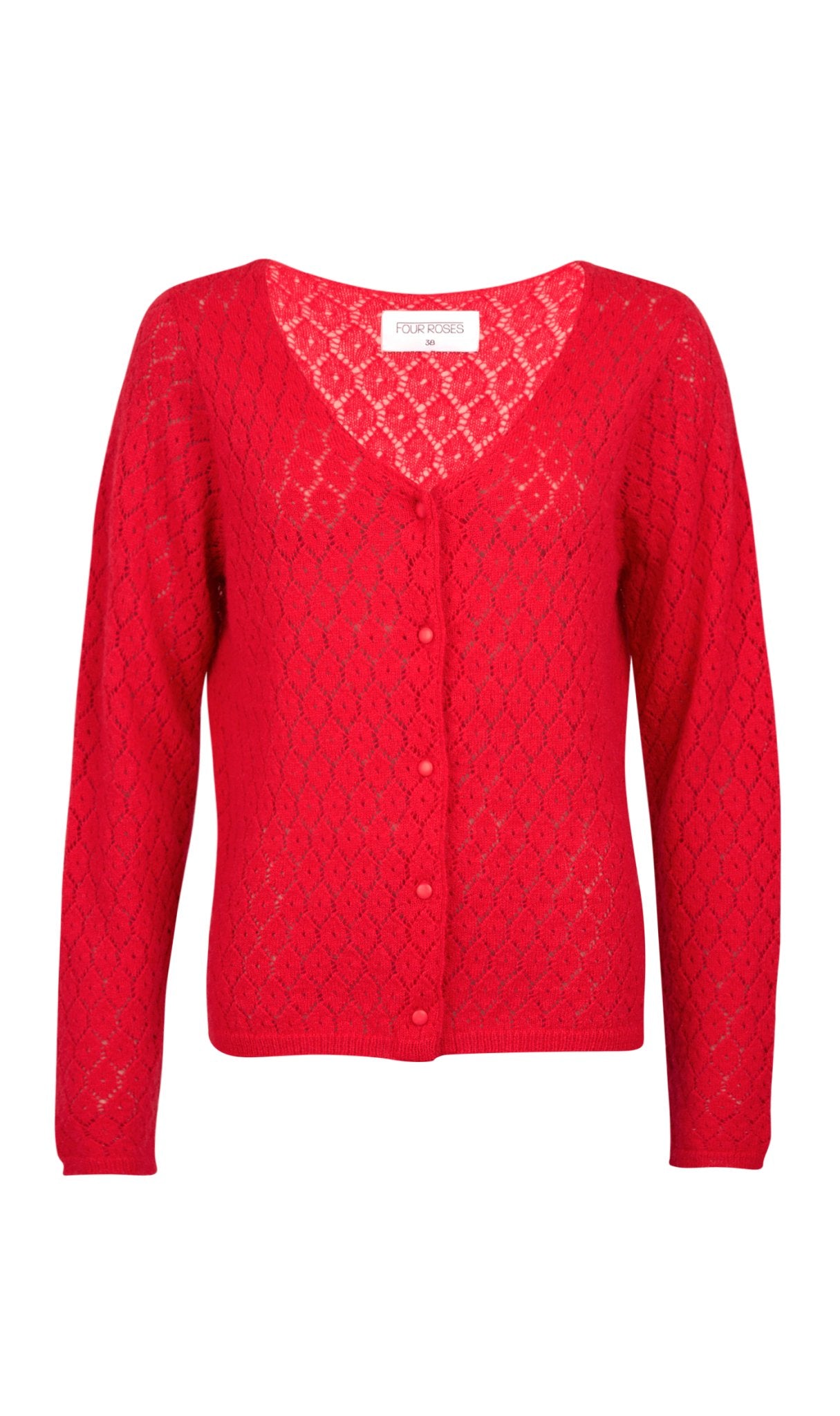 CARDIGAN IN ALPACAGAREN (7568) - Four Roses