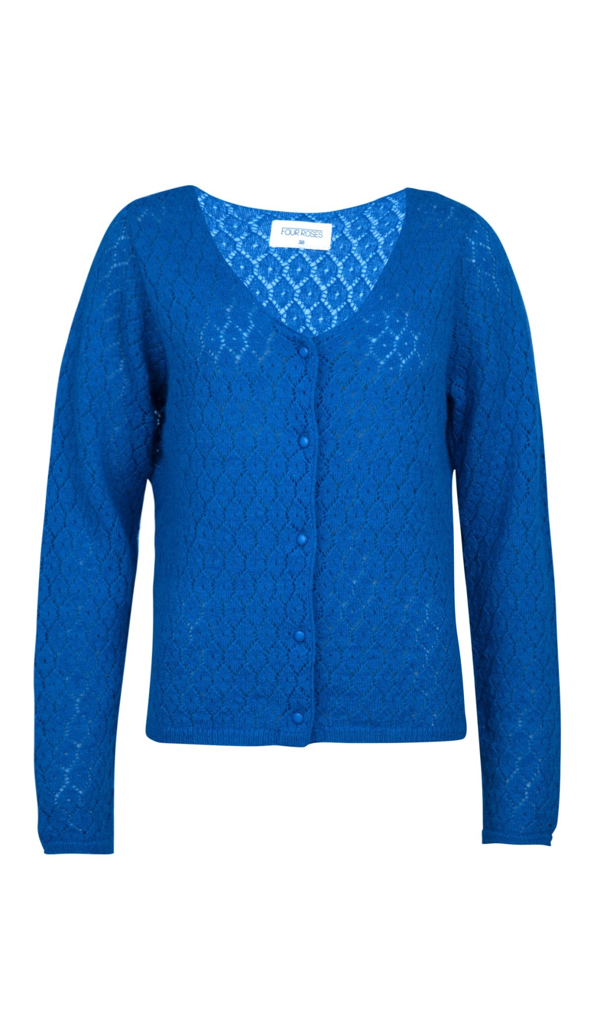 CARDIGAN IN ALPACAGAREN (7568) - Four Roses