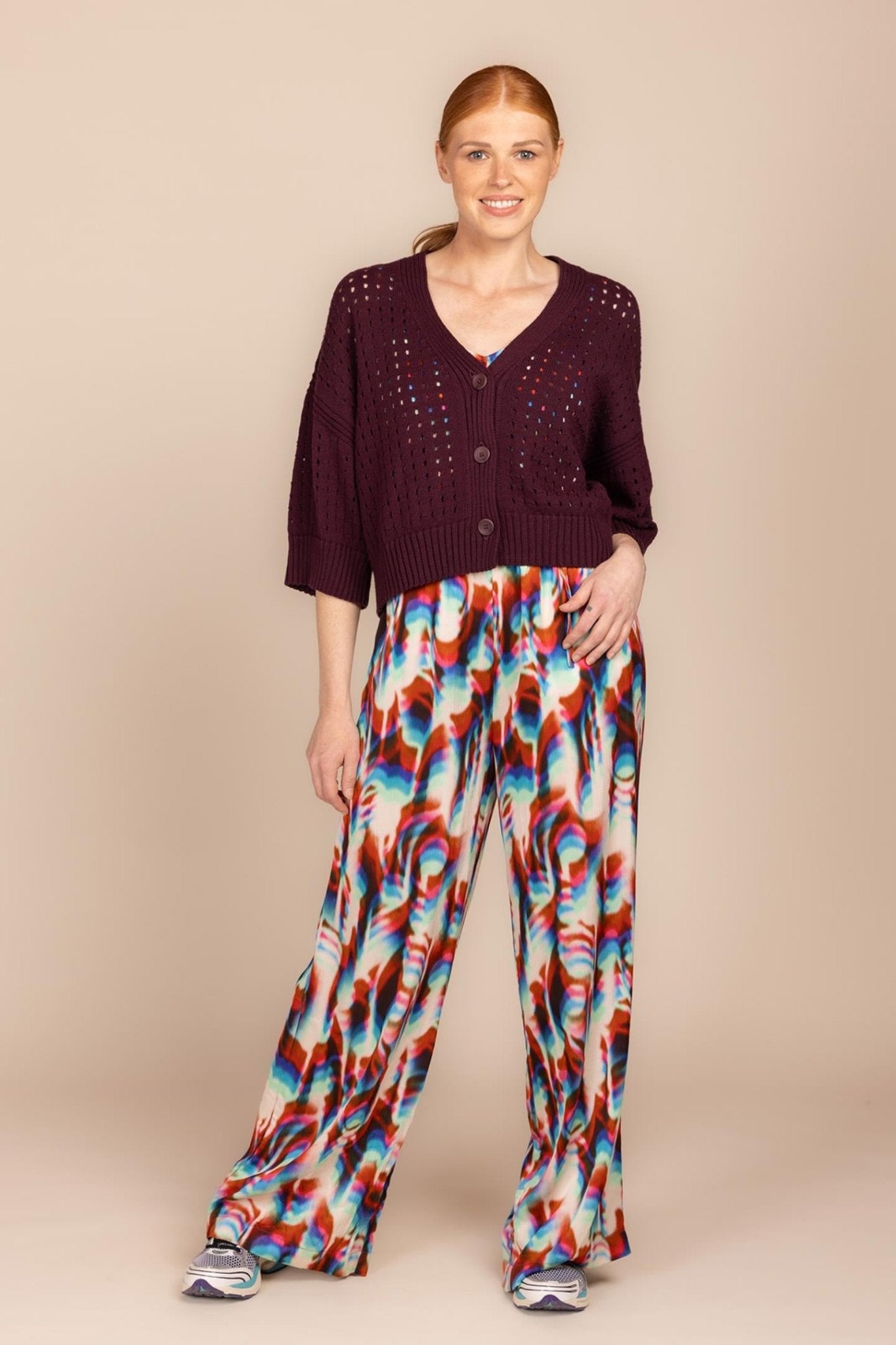 CARDIGAN MET GROVE AJOURSTEEK (9023) - Four Roses