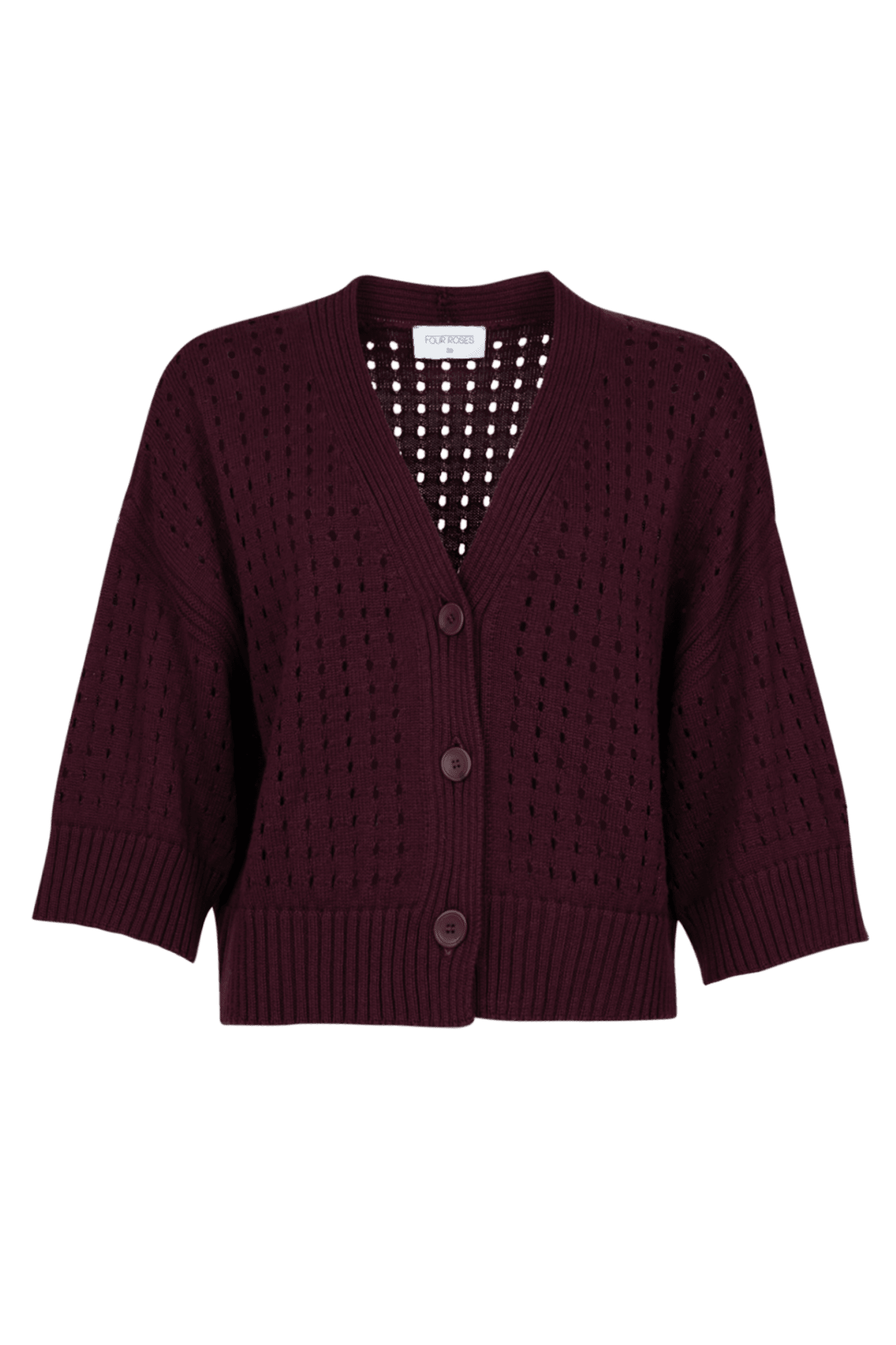 CARDIGAN MET GROVE AJOURSTEEK (9023) - Four Roses