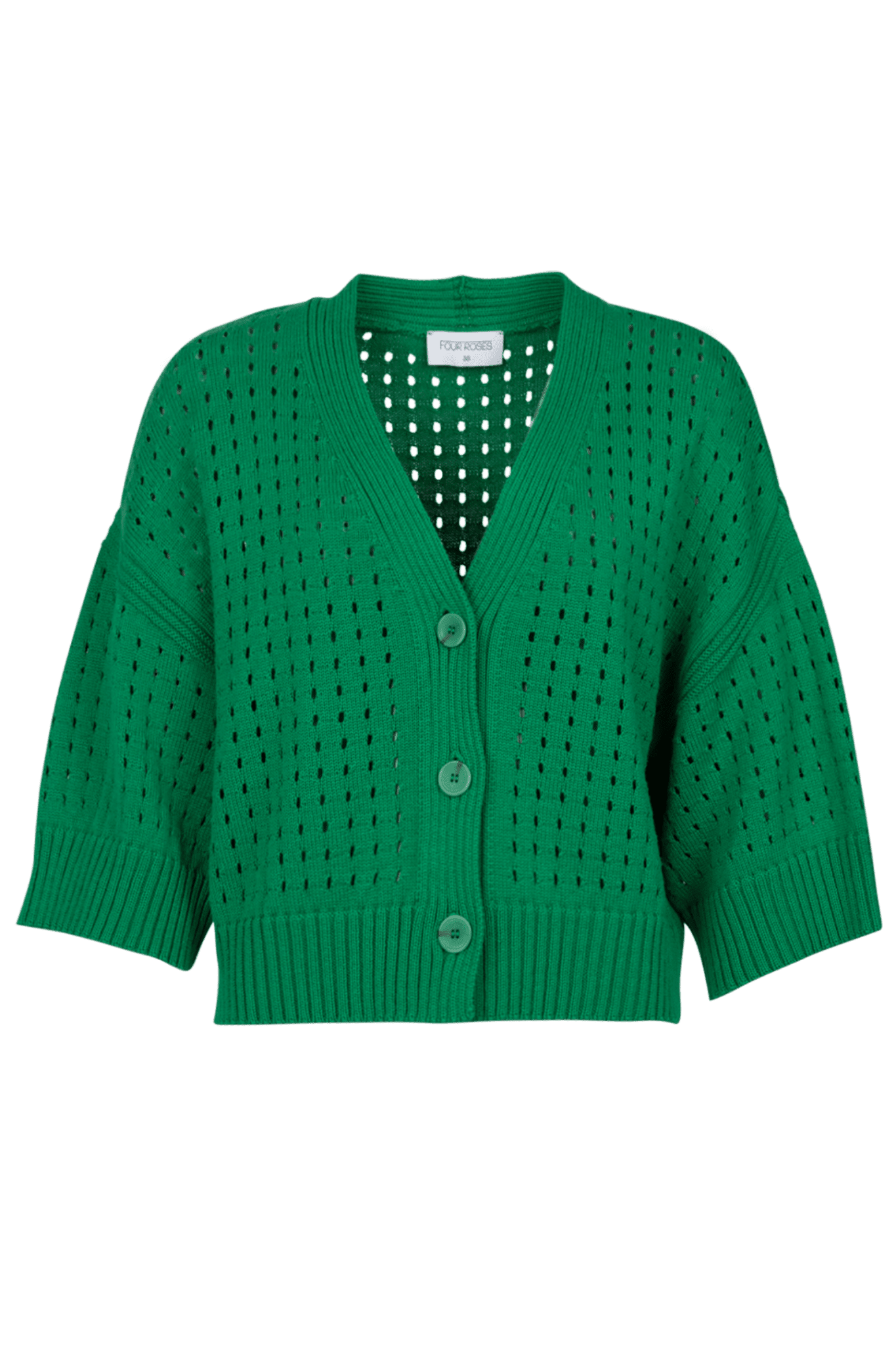 CARDIGAN MET GROVE AJOURSTEEK (9023) - Four Roses