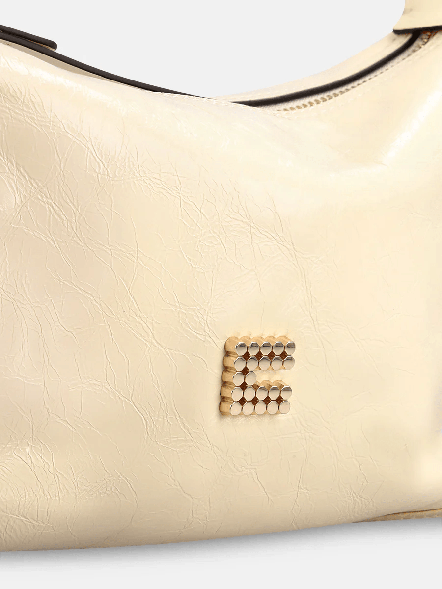 CLIO GOLDBRENNER - Charly Mini Crinkle Patent - Cream - Four Roses