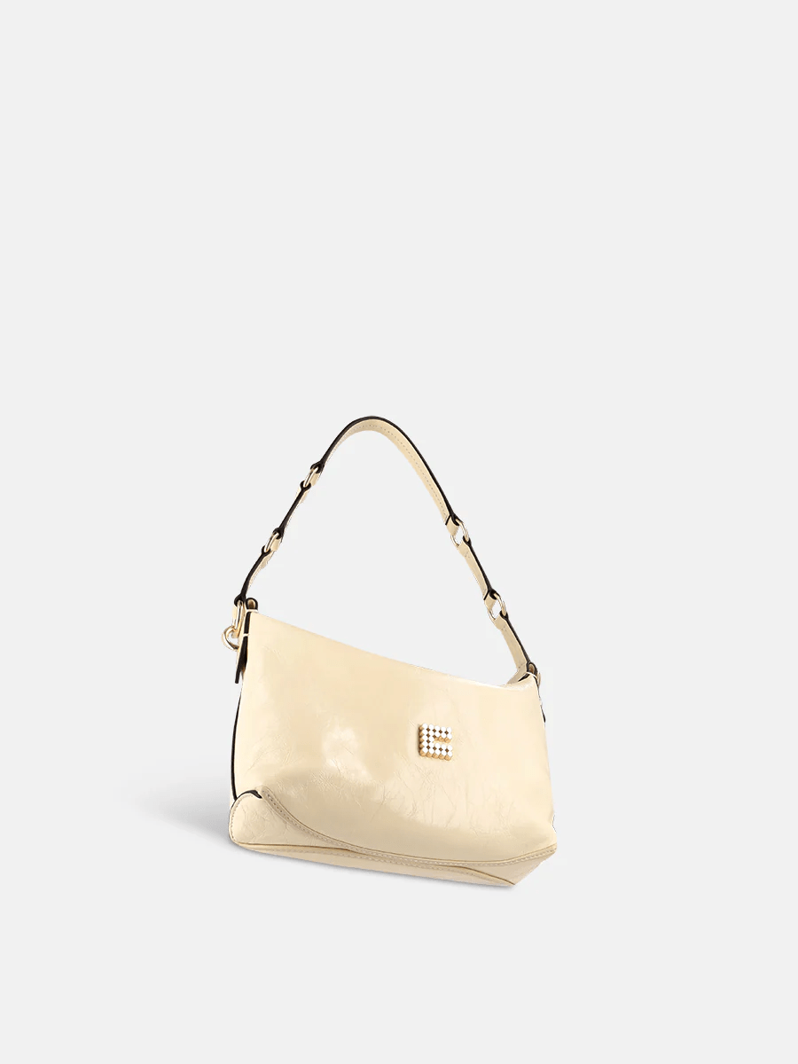 CLIO GOLDBRENNER - Charly Mini Crinkle Patent - Cream - Four Roses