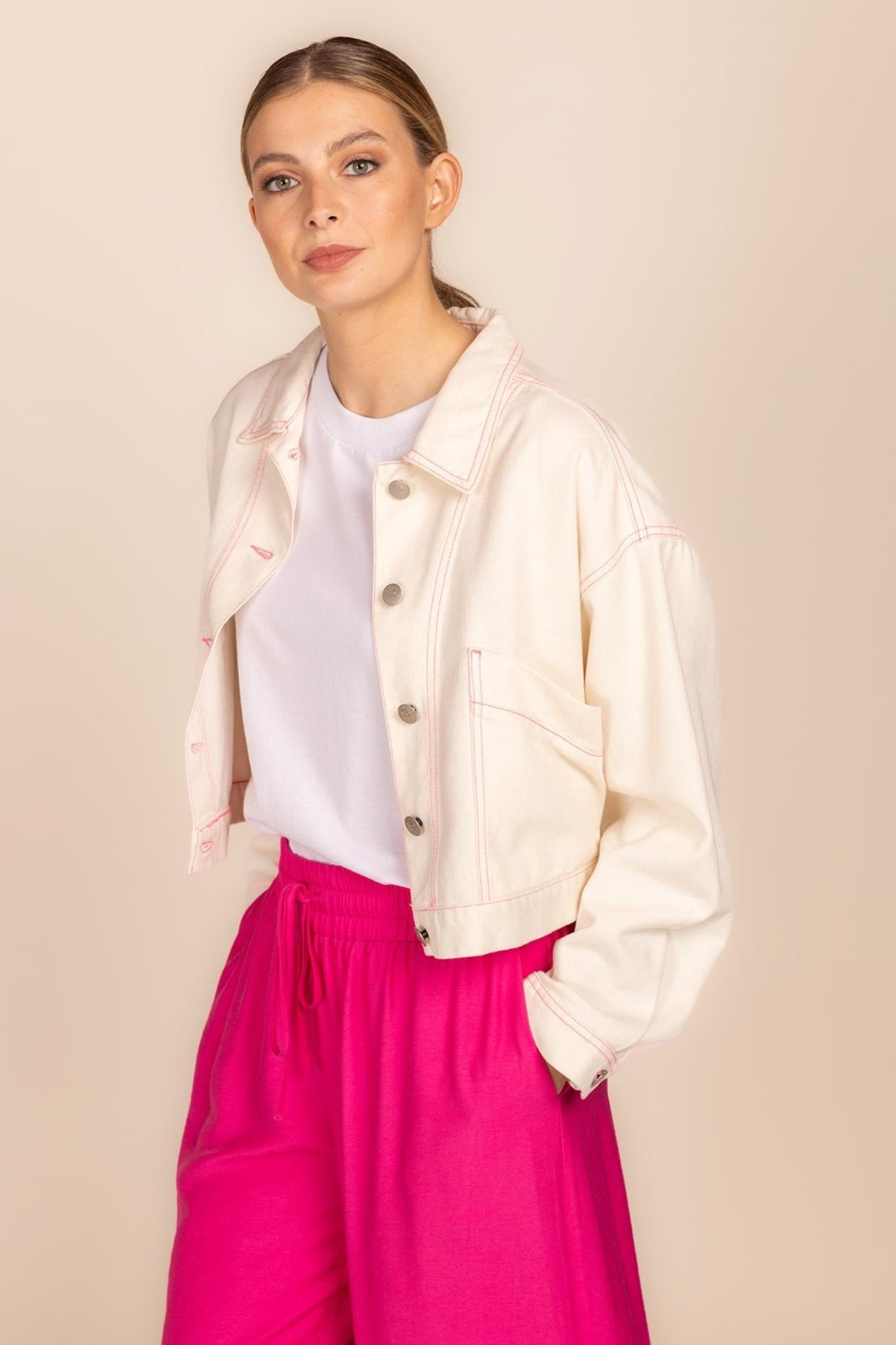 CROPPED JAS ECRU (9008) - Four Roses