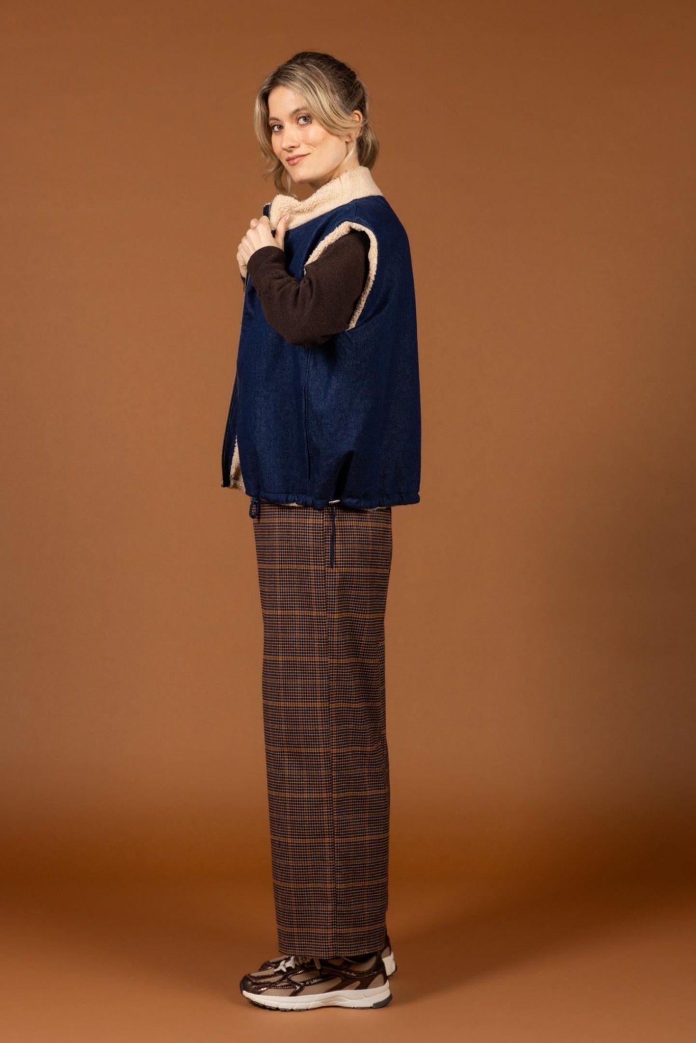 CULOTTE BROEK IN MULTICOLOR RUIT (9591) - Four Roses