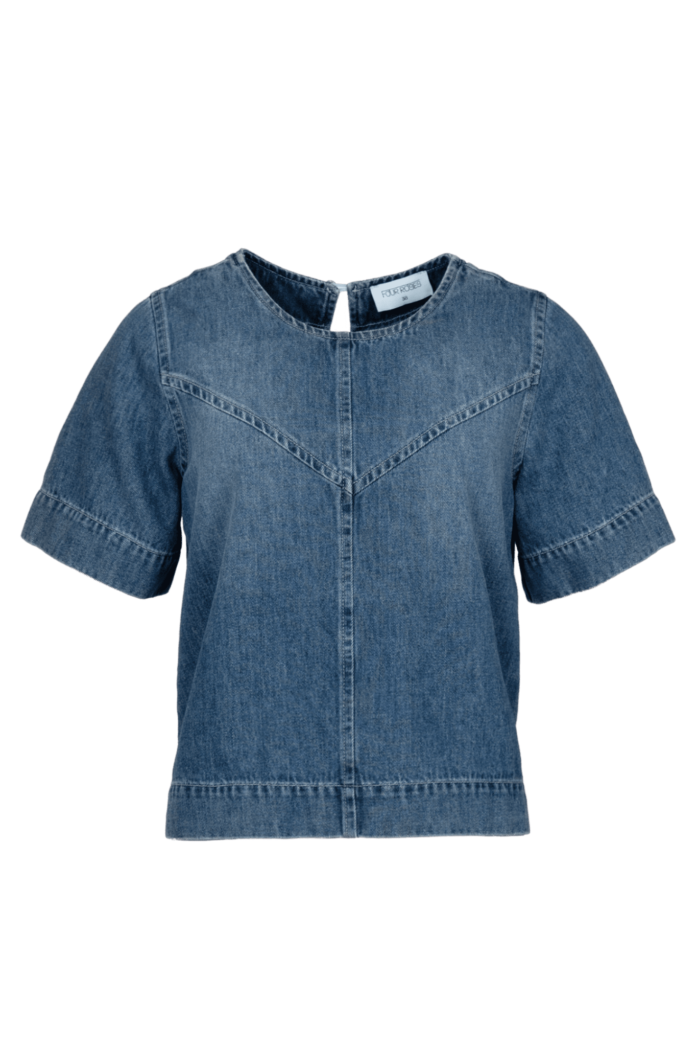 DENIM BLOUSE (9011) - Four Roses