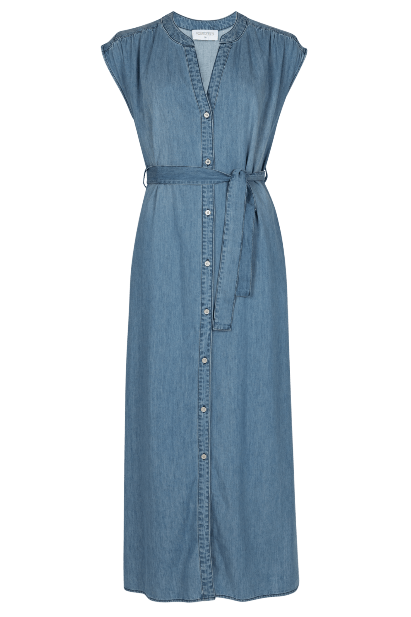 ROBE À BOUTONS EN JEAN CLAIR (C9017) - Four Roses