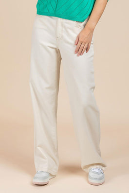ECRU BROEK MET ELASTIEK (9164) - Four Roses
