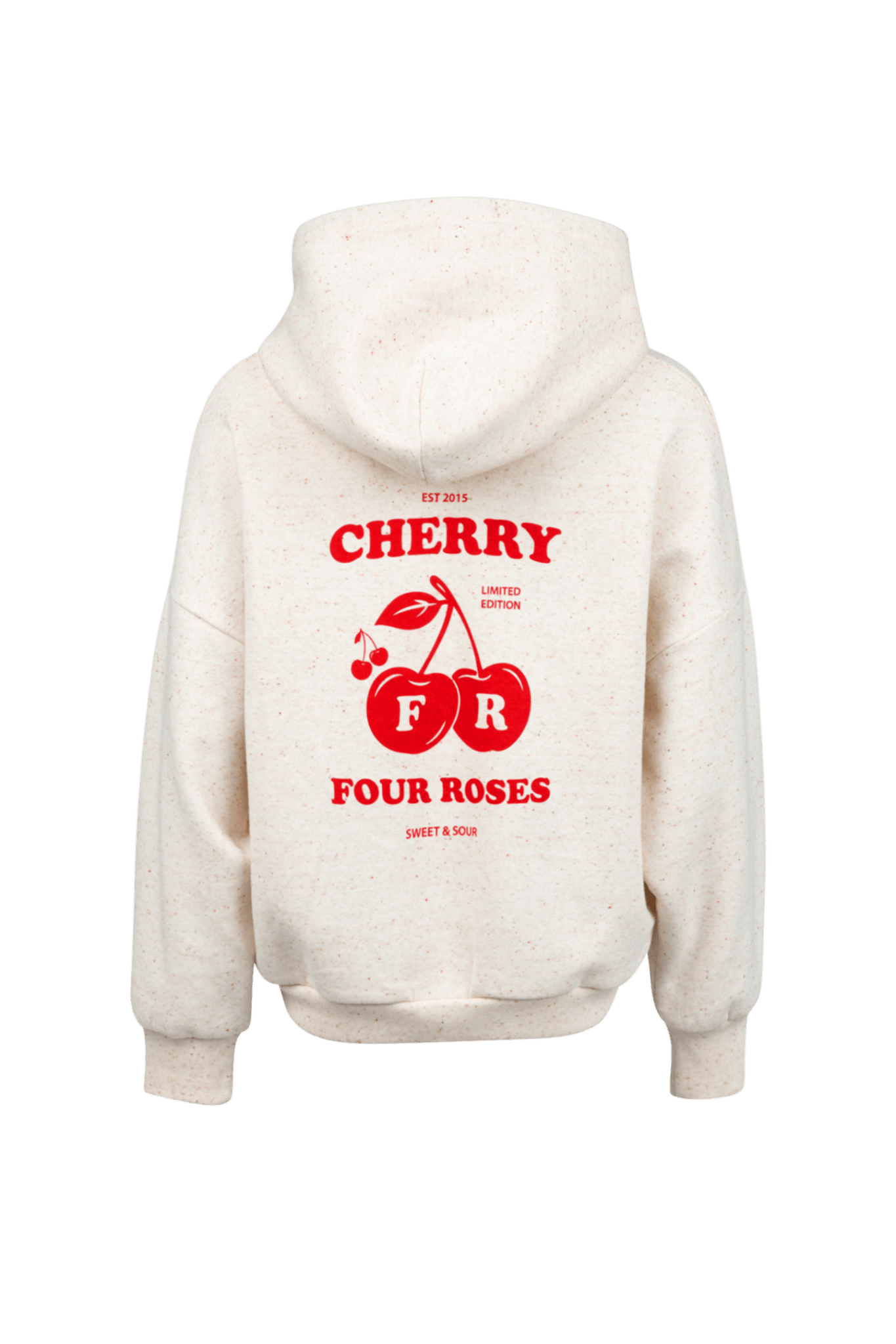 ECRU 'CHERRY' HOODIE IN MOLLETON (9557) - Four Roses