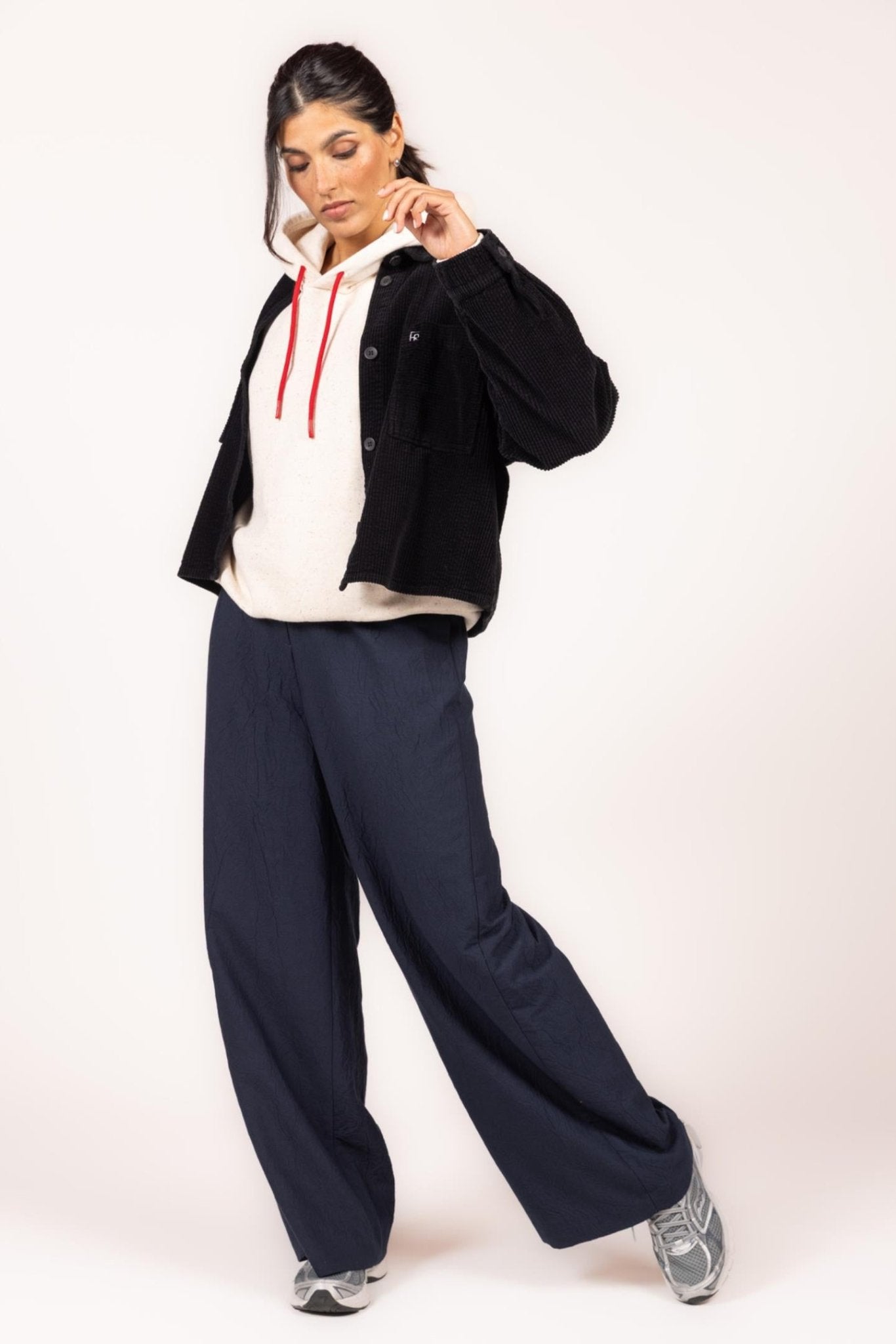 ECRU 'CHERRY' HOODIE IN MOLLETON (9557) - Four Roses